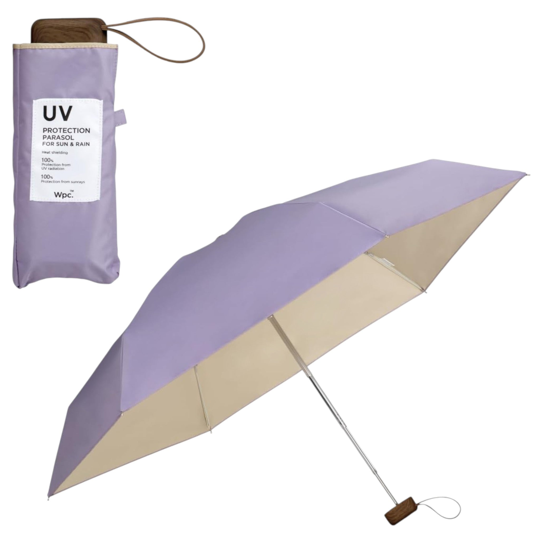 Wpc. UV Blocking Folding Umbrella Purple 50cm