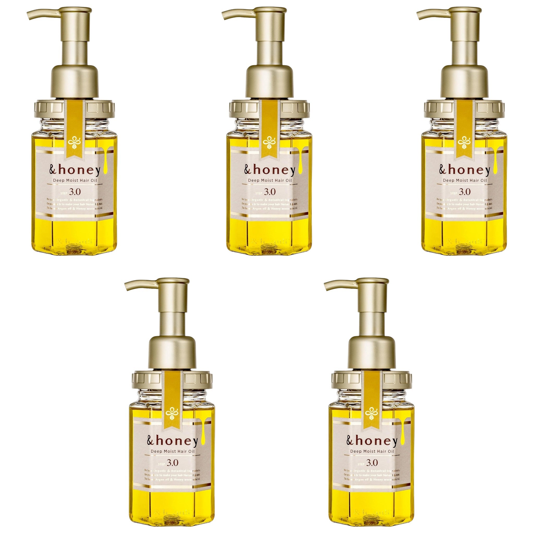 &honey Deep Moist Hair Oil 3.0 3.4 fl oz (100mL) × 5
