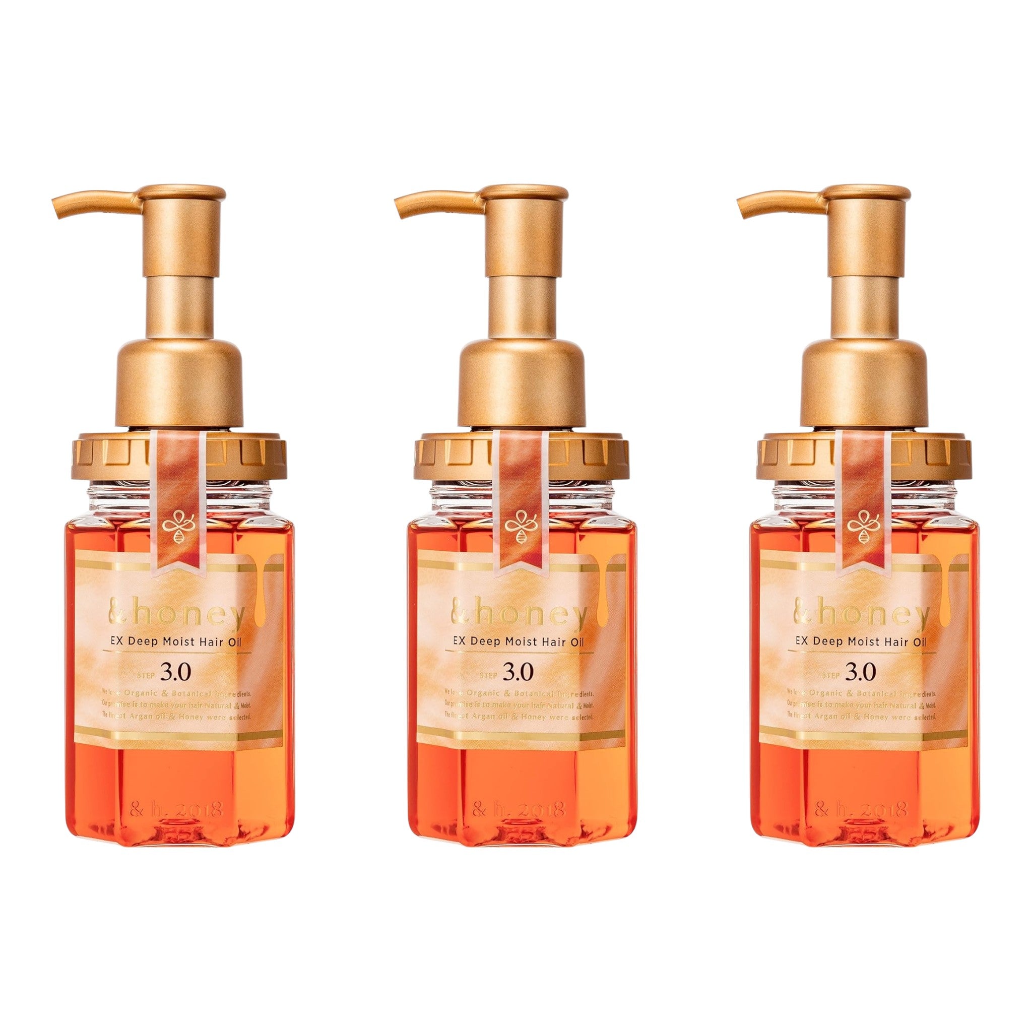 &honey EX Deep Moist Hair Oil 3.4 fl oz (100mL) × 3