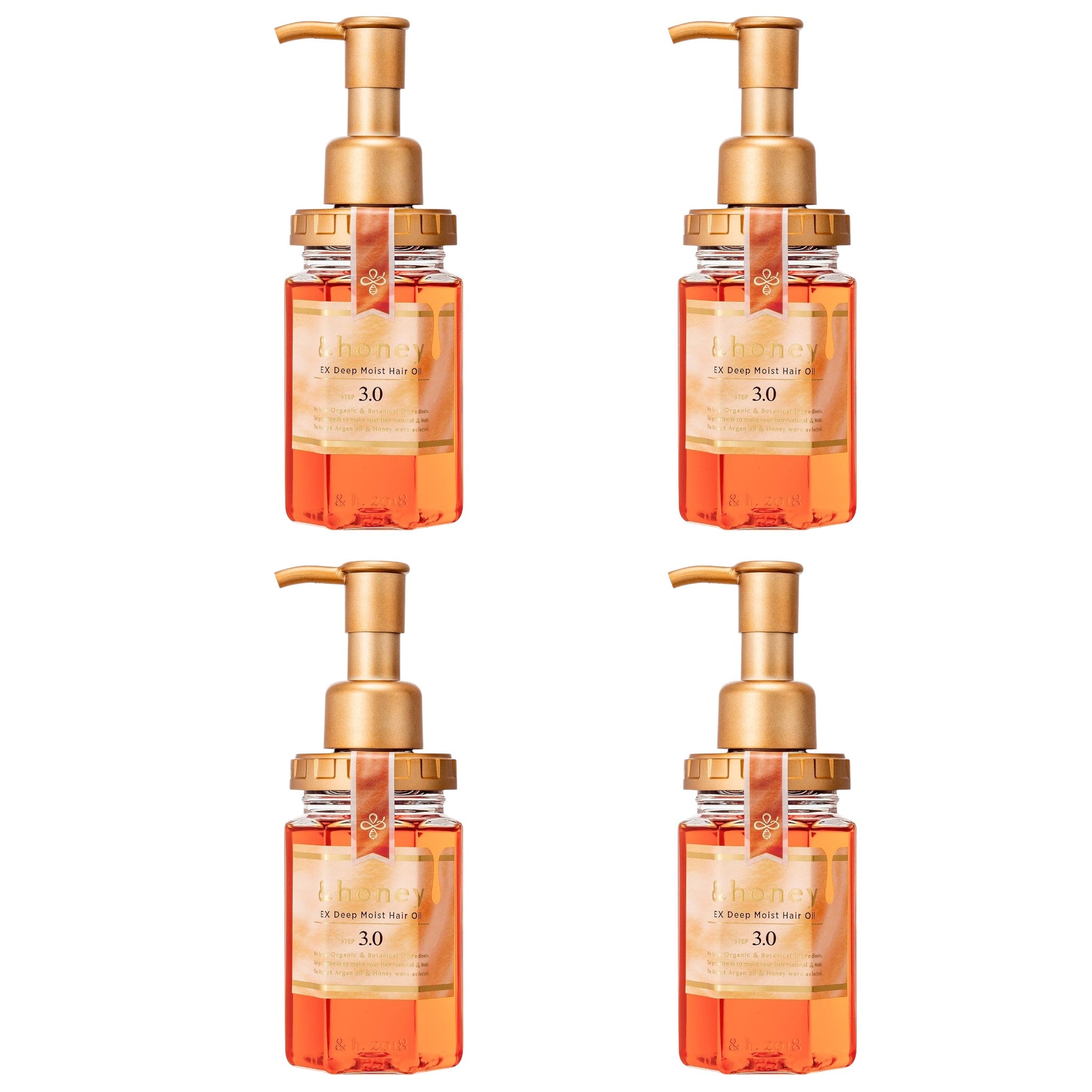&honey EX Deep Moist Hair Oil 3.4 fl oz (100mL) × 4