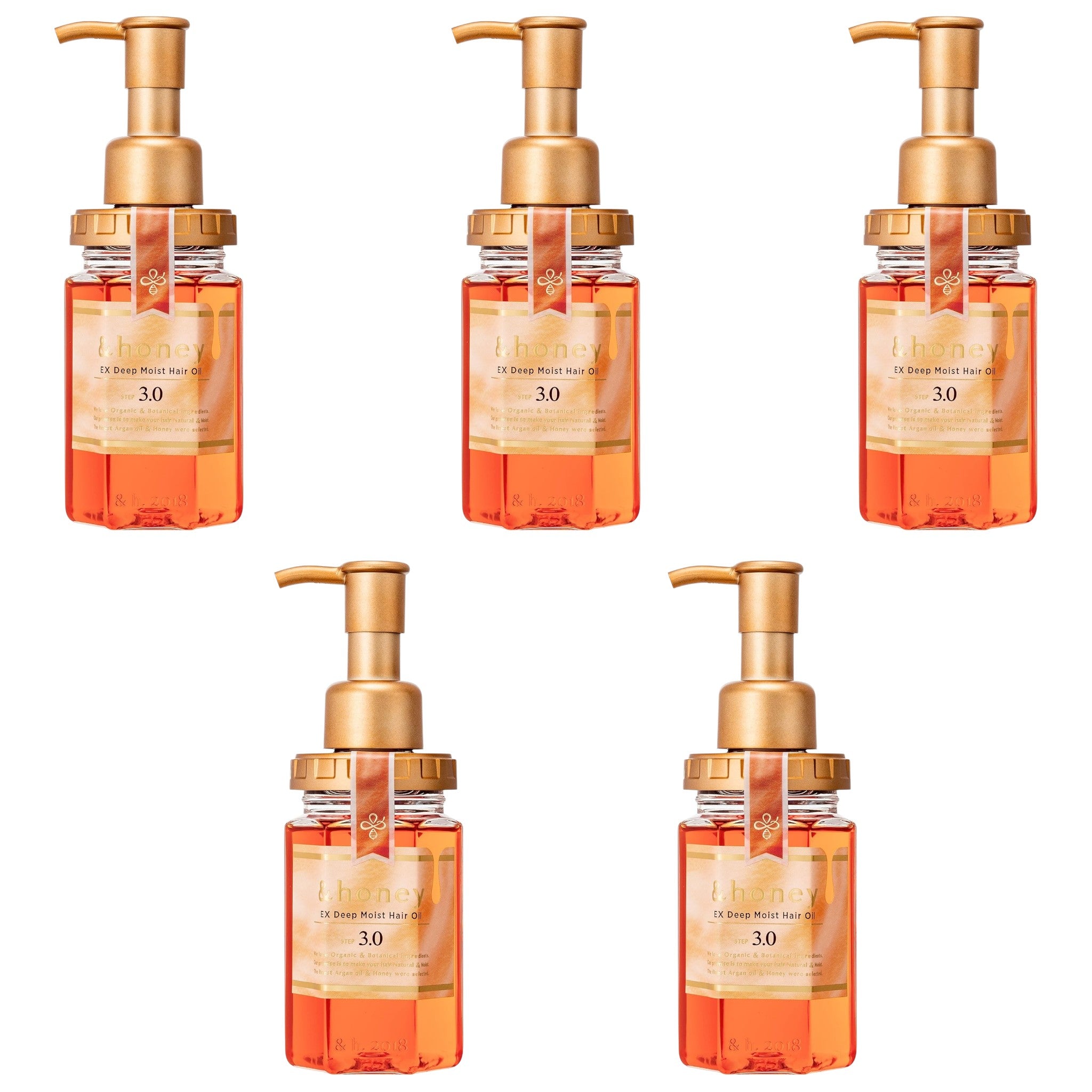 &honey EX Deep Moist Hair Oil 3.4 fl oz (100mL) × 5