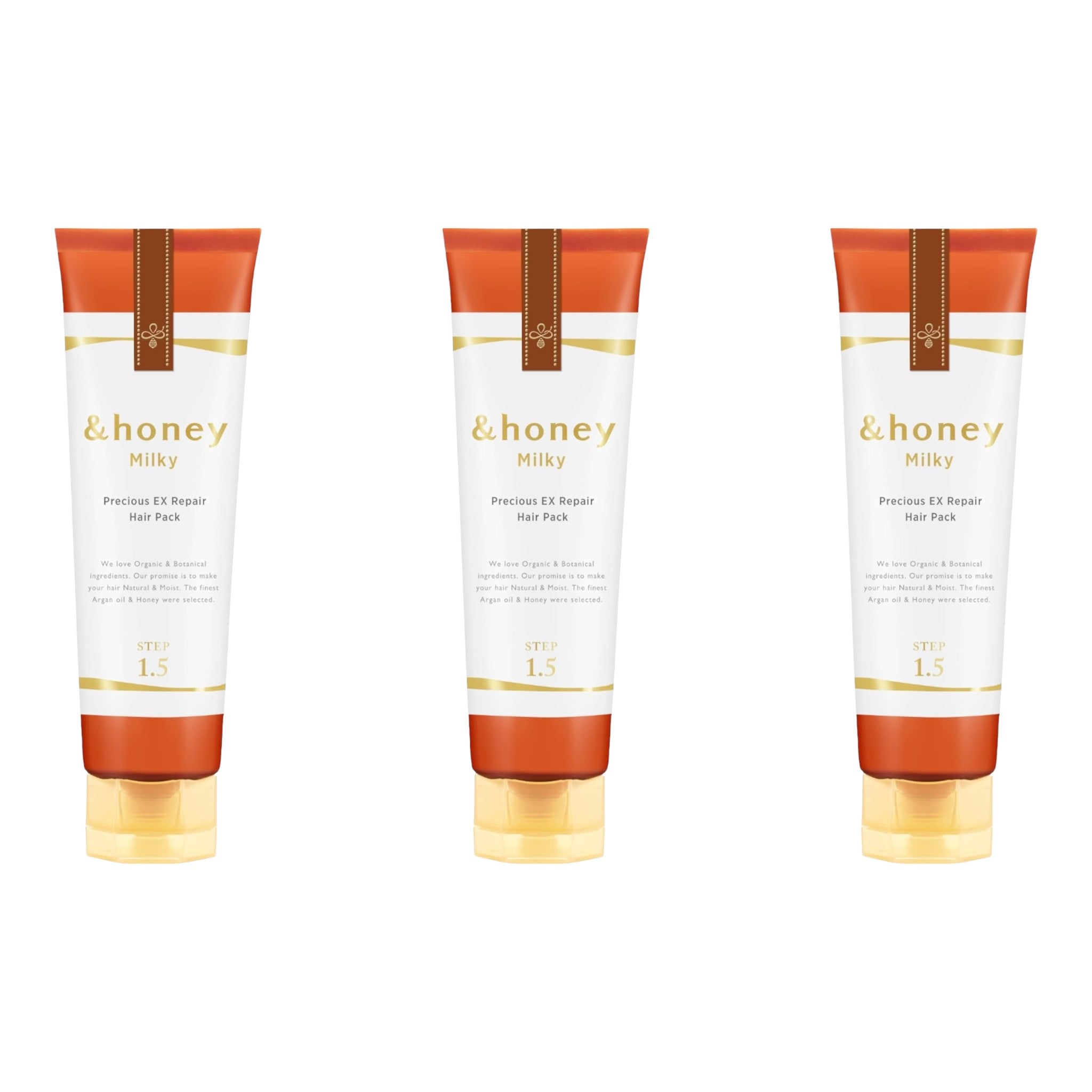 &honey Milky Precious EX Repair Hair Pack Creamy 4.6 oz (130g) × 3