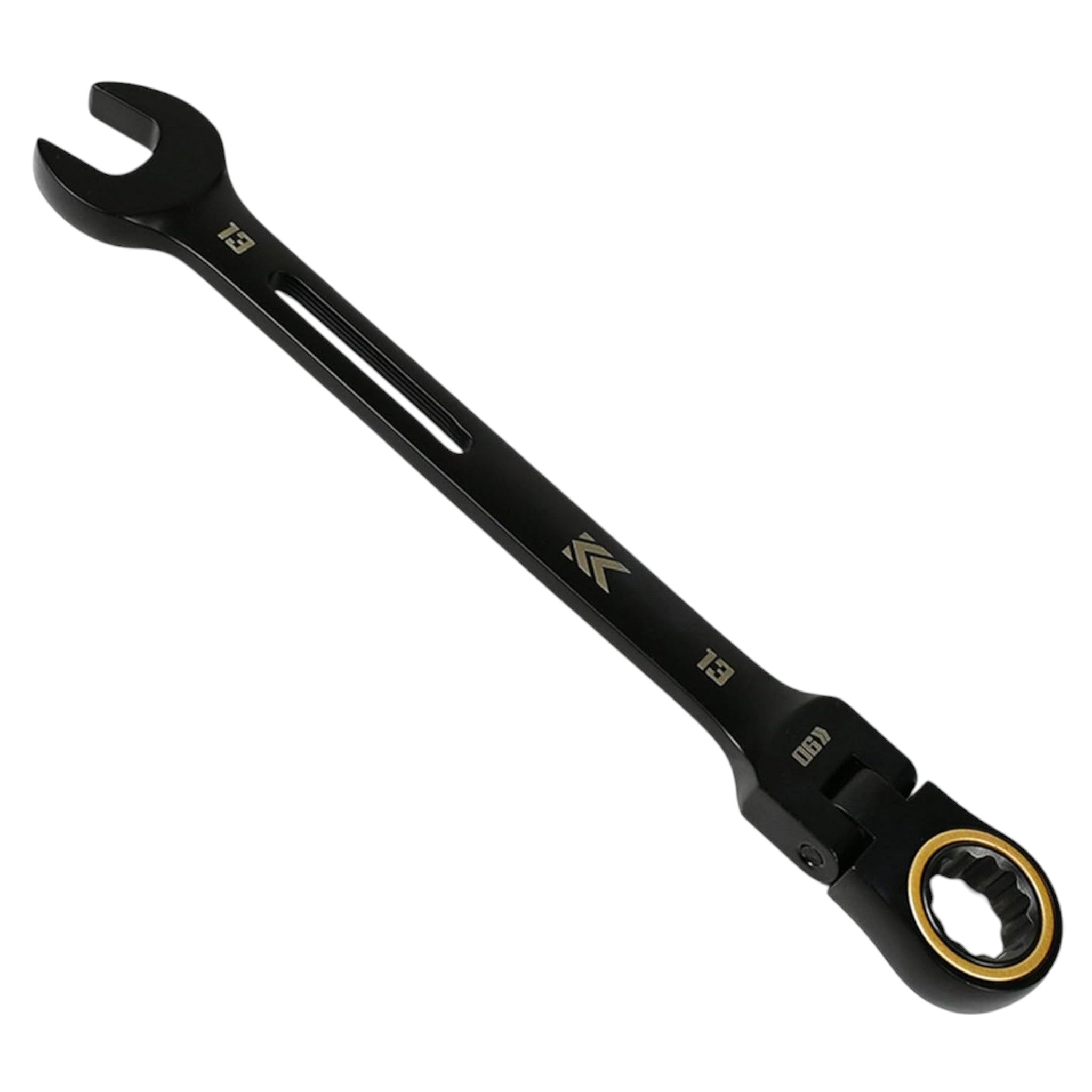 Fujiya Flex-Head Ratchet Wrench Black Gold 13mm CWL-13-BG