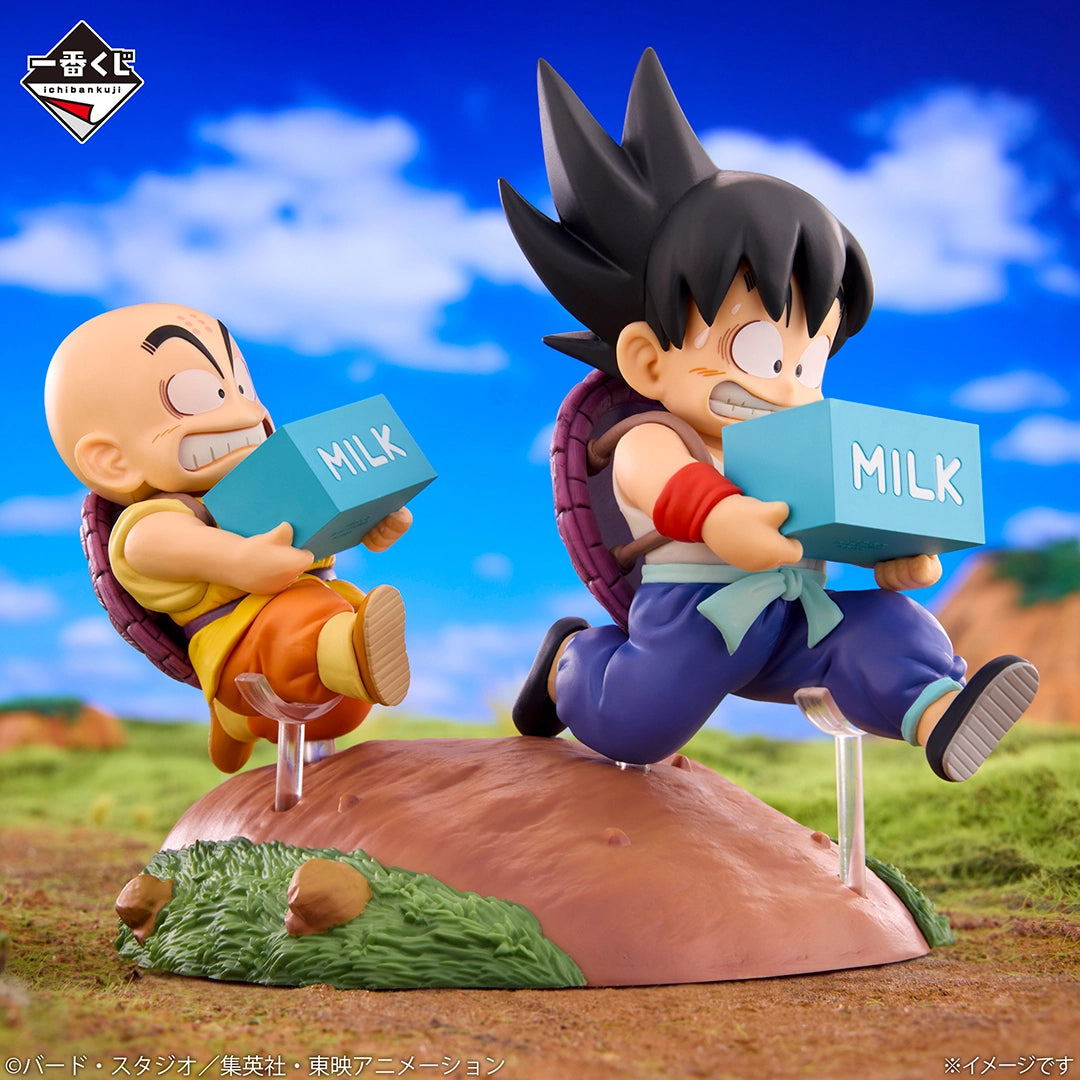 Ichiban Kuji Dragon Ball Son Goku & Krillin Milk Delivery Prize A Figure