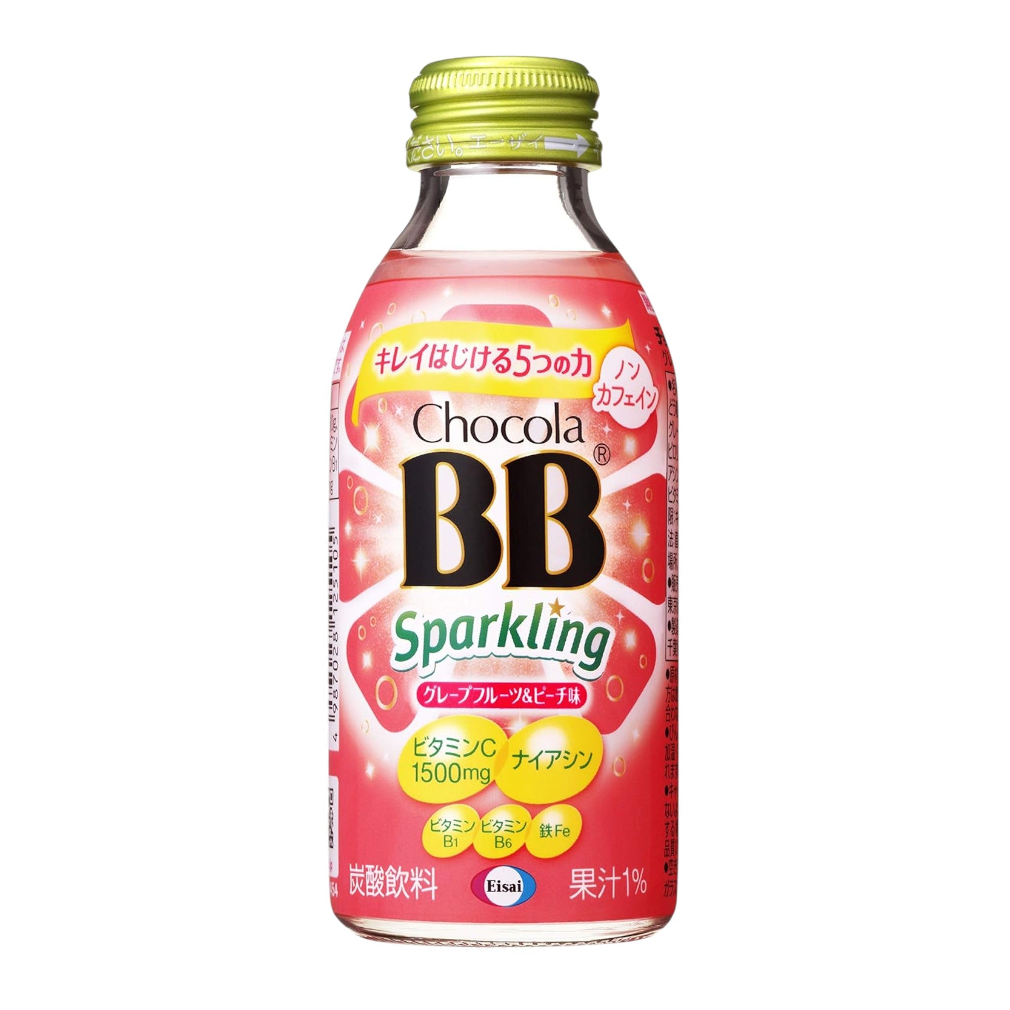 Chocola BB Sparkling Grapefruit and Peach 140ml 6 Pack