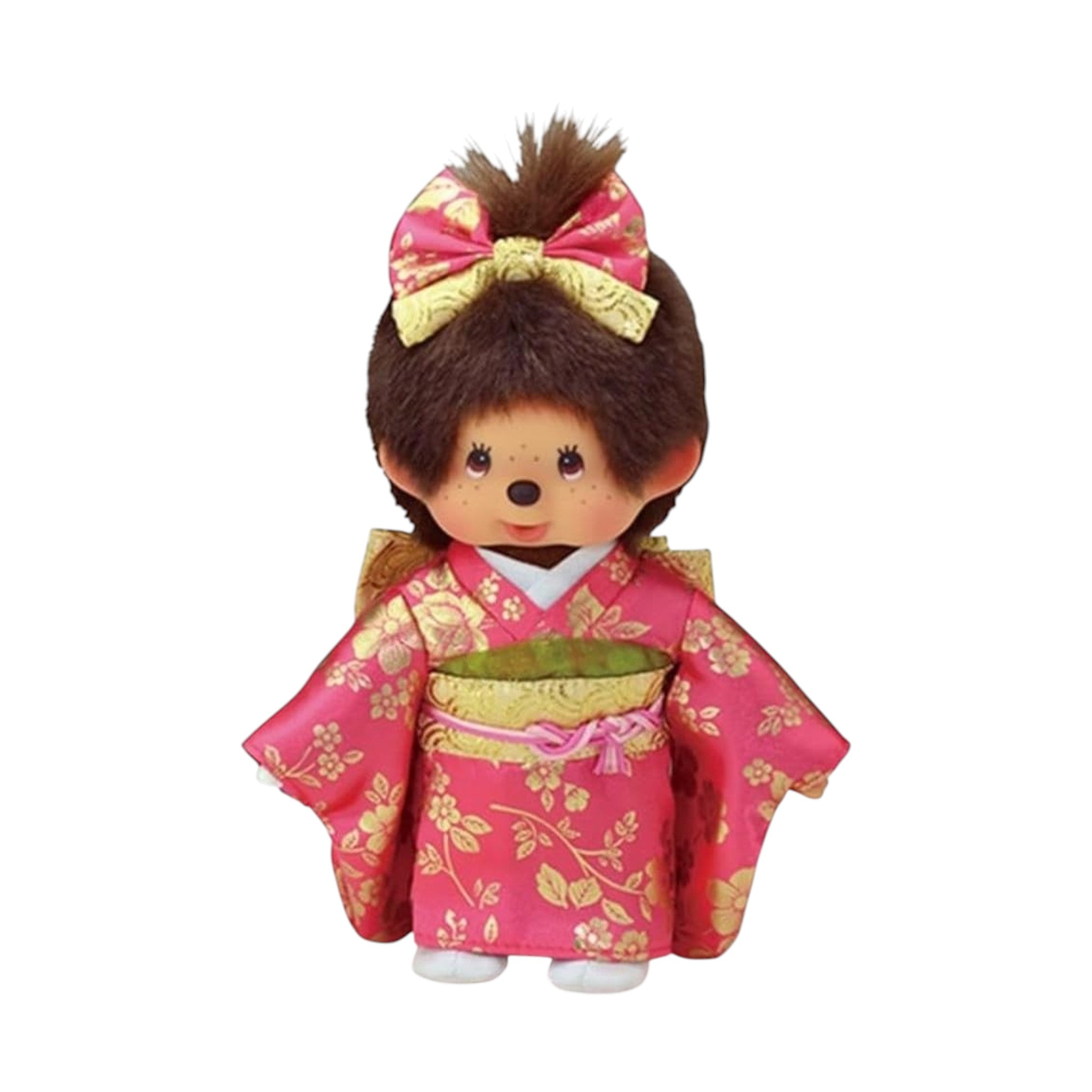 Sekiguchi Furisode Kimono Monchhichi Girl Plush Toy Japan 20cm