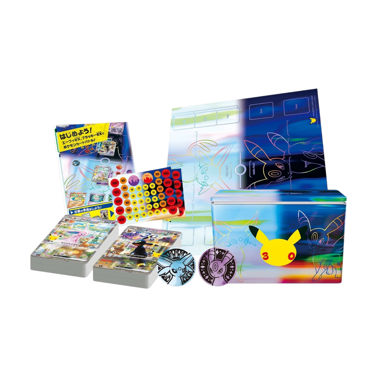 Pokemon Card Game 30th Celebration Premium Deck Set Espeon Umbreon Japanese