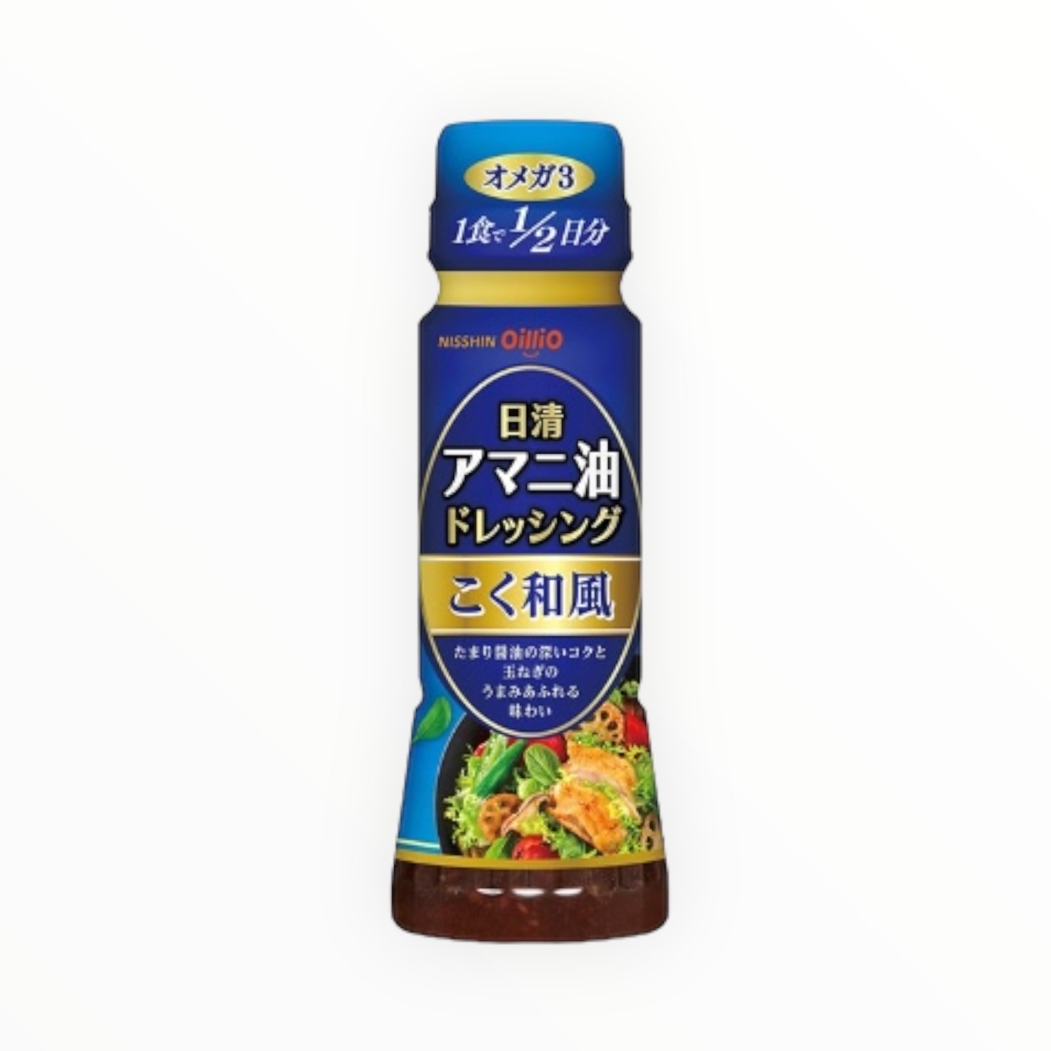 Nisshin OilliO Group Flaxseed Oil Dressing Rich Japanese Style 160mL