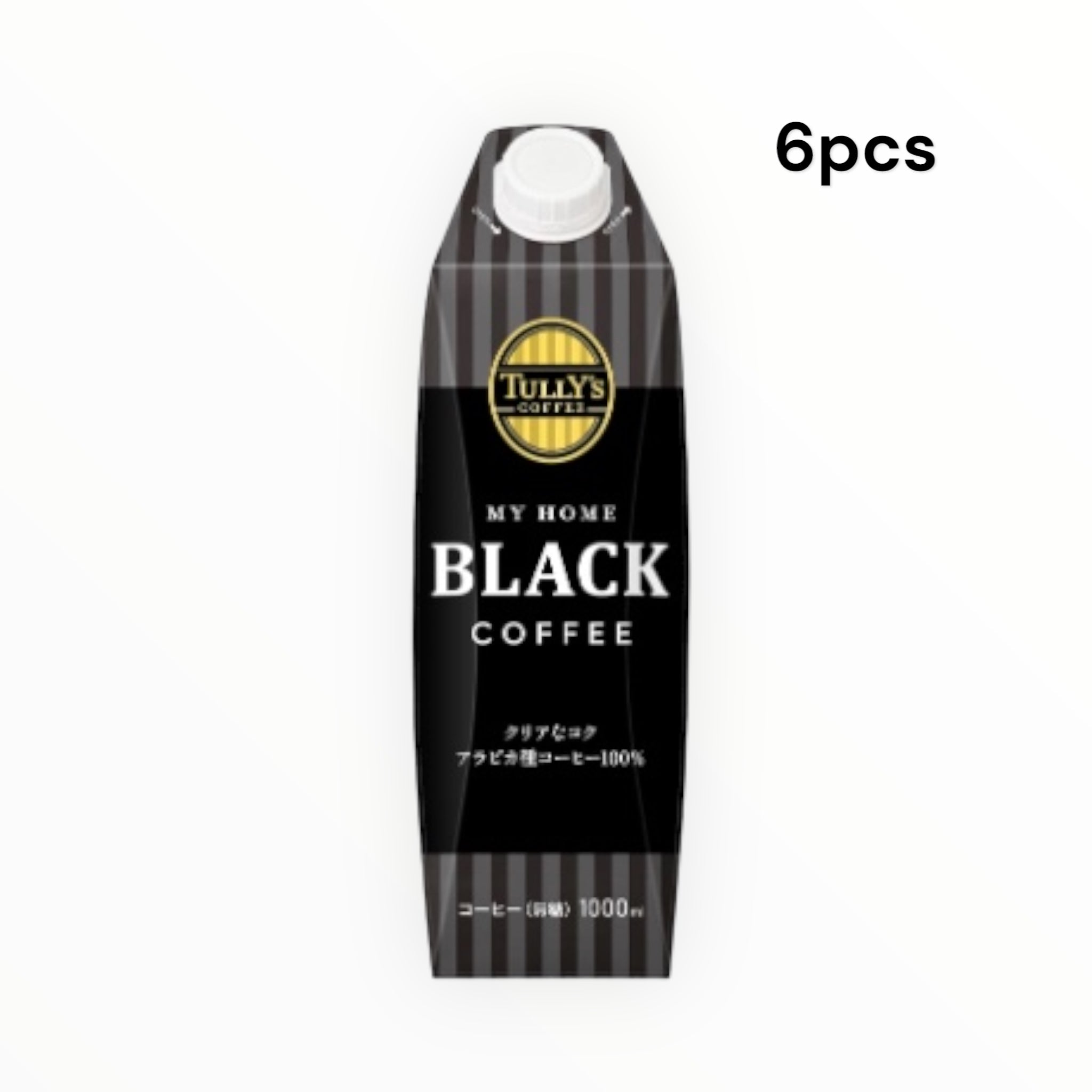 Tully's Coffee Black with Cap Paper Pack 1L x 6