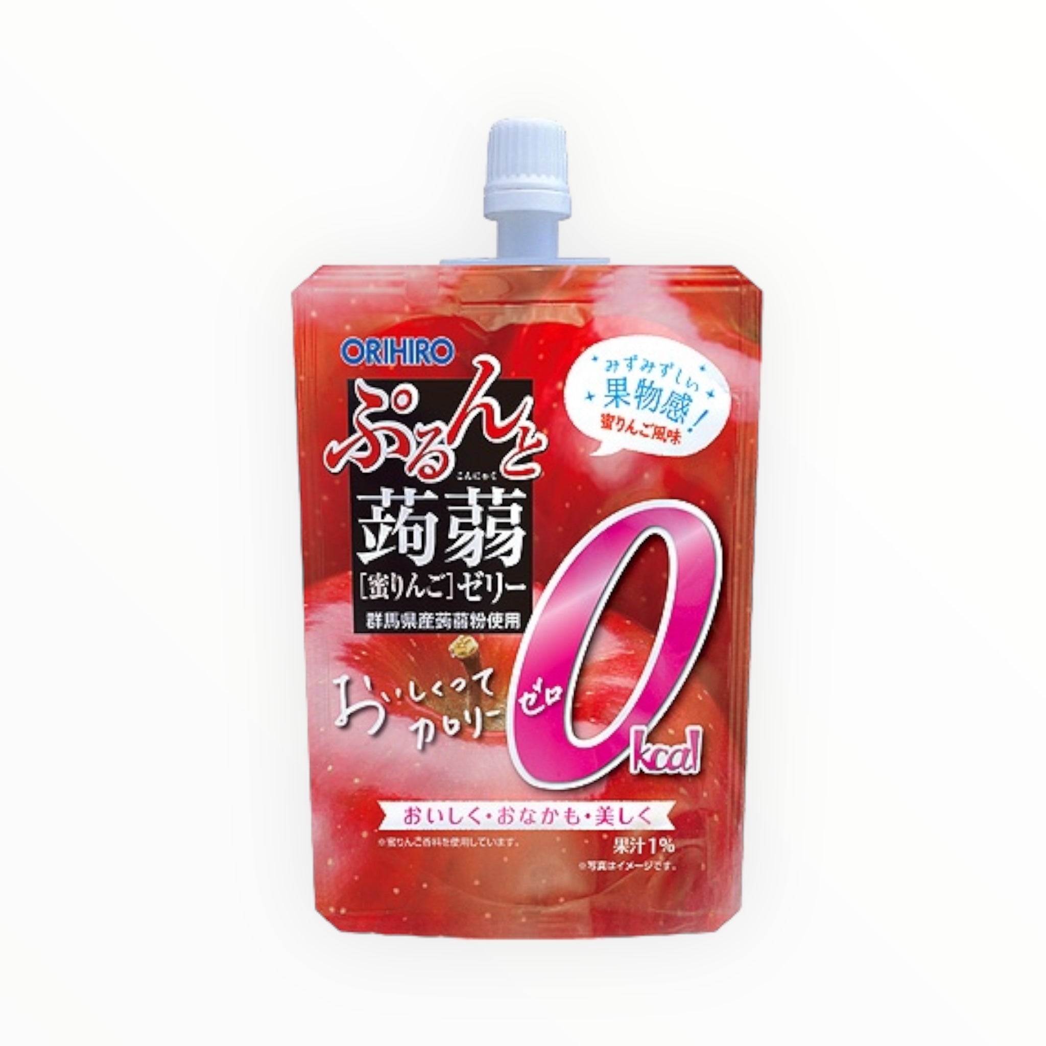 ORIHIRO Purunto Konjac Jelly Standing Pouch - Zero Calorie Honey Apple 130g