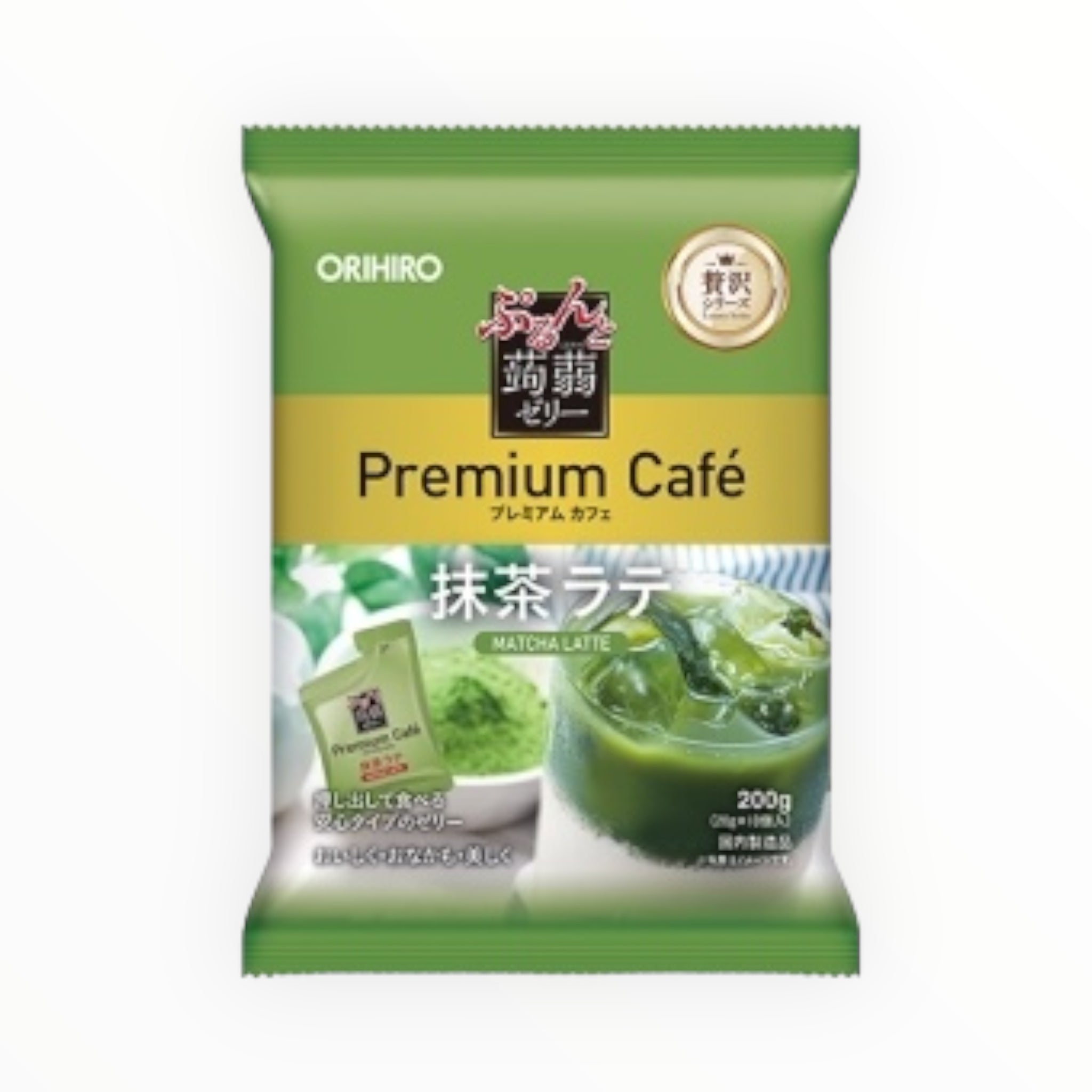 ORIHIRO Purunto Konjac Jelly Premium Cafe - Matcha Latte 200g