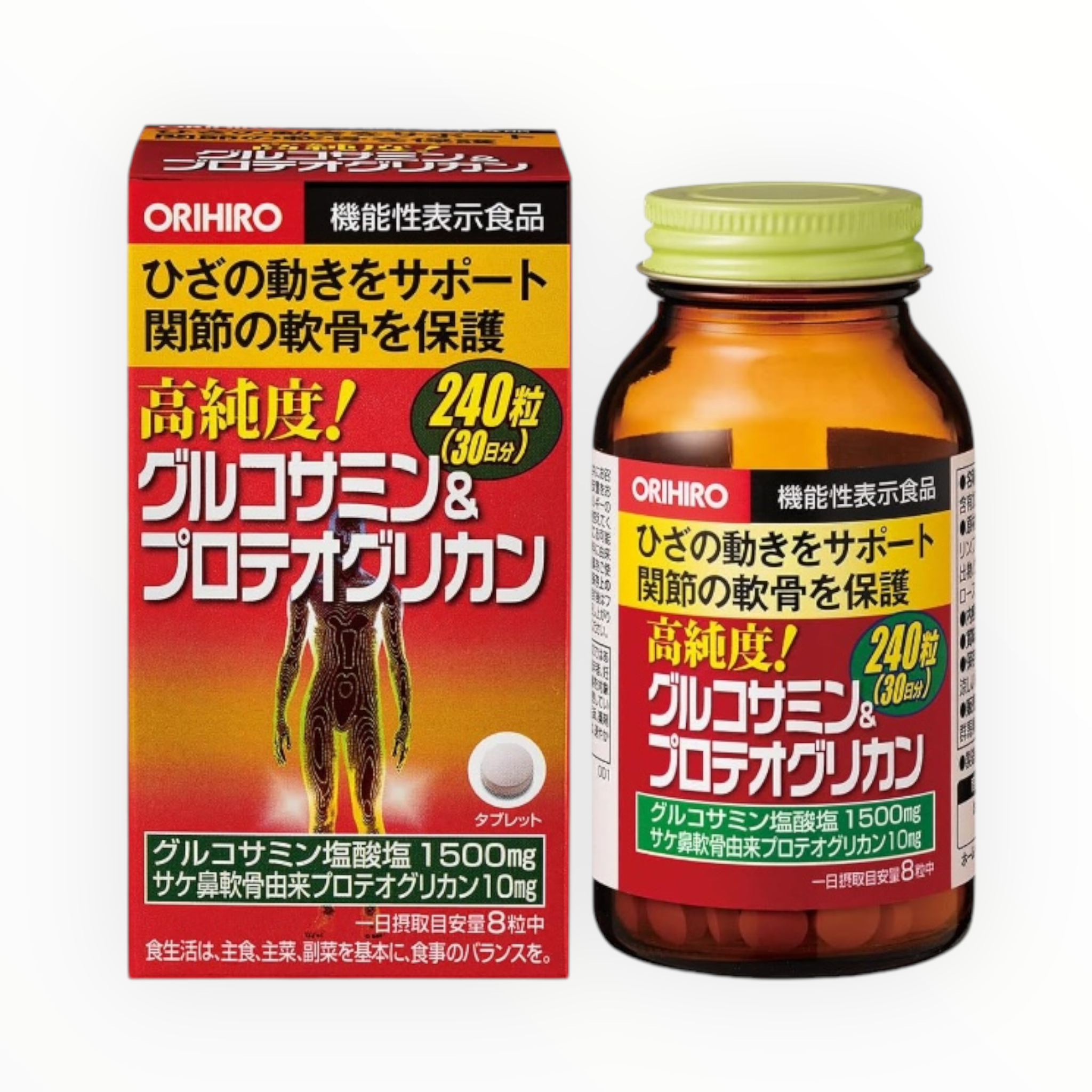 ORIHIRO High Purity Glucosamine & Proteoglycan 240 Tablets (30-Day Supply)