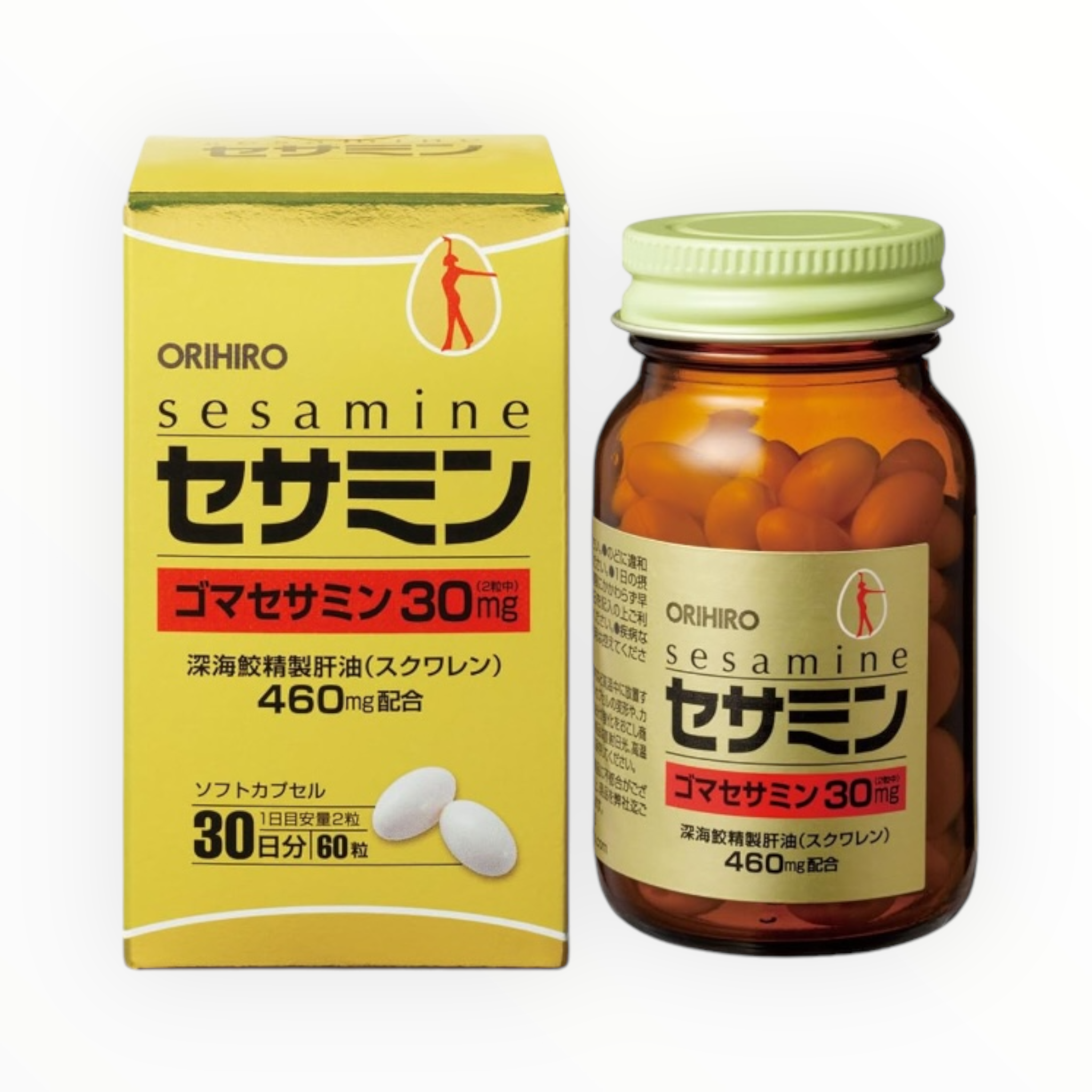 ORIHIRO Sesamin & Squalene Capsules 60 Capsules