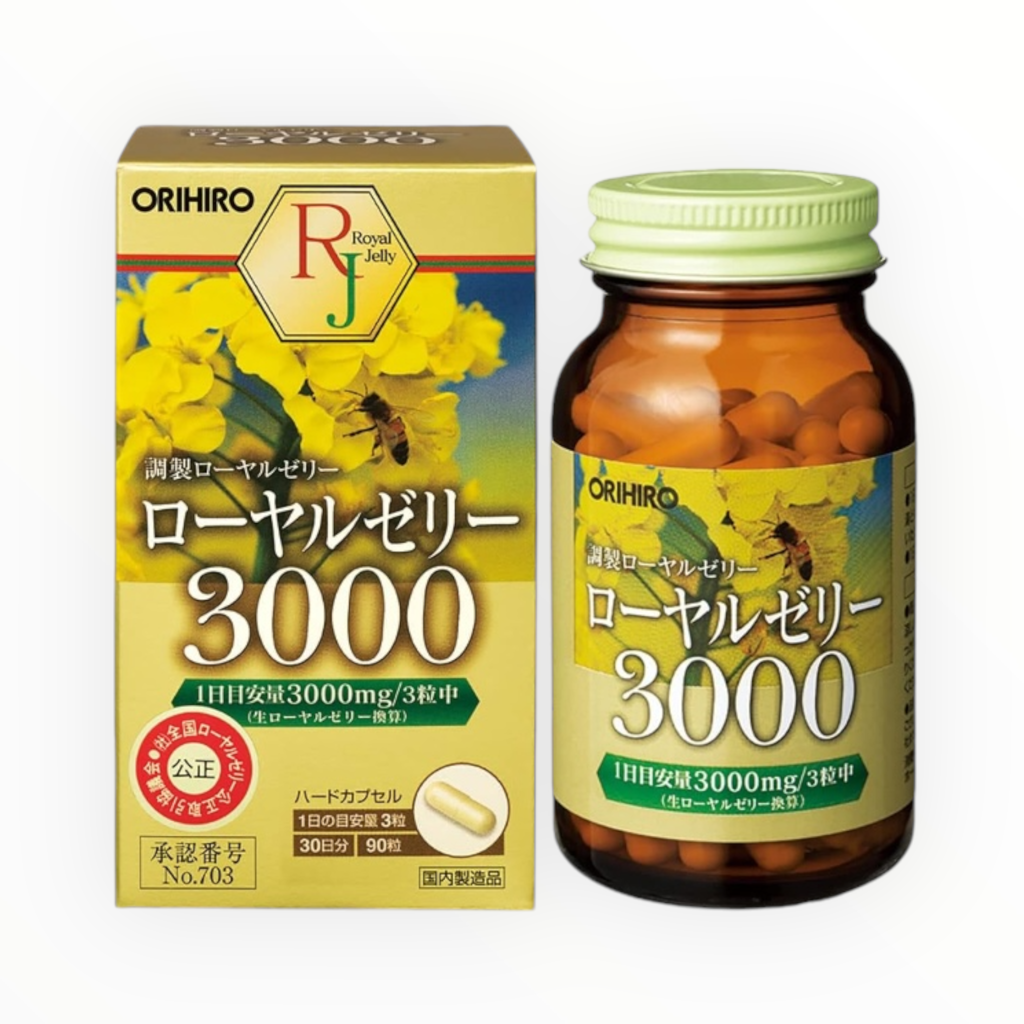 ORIHIRO Royal Jelly 3000 90 Tablets