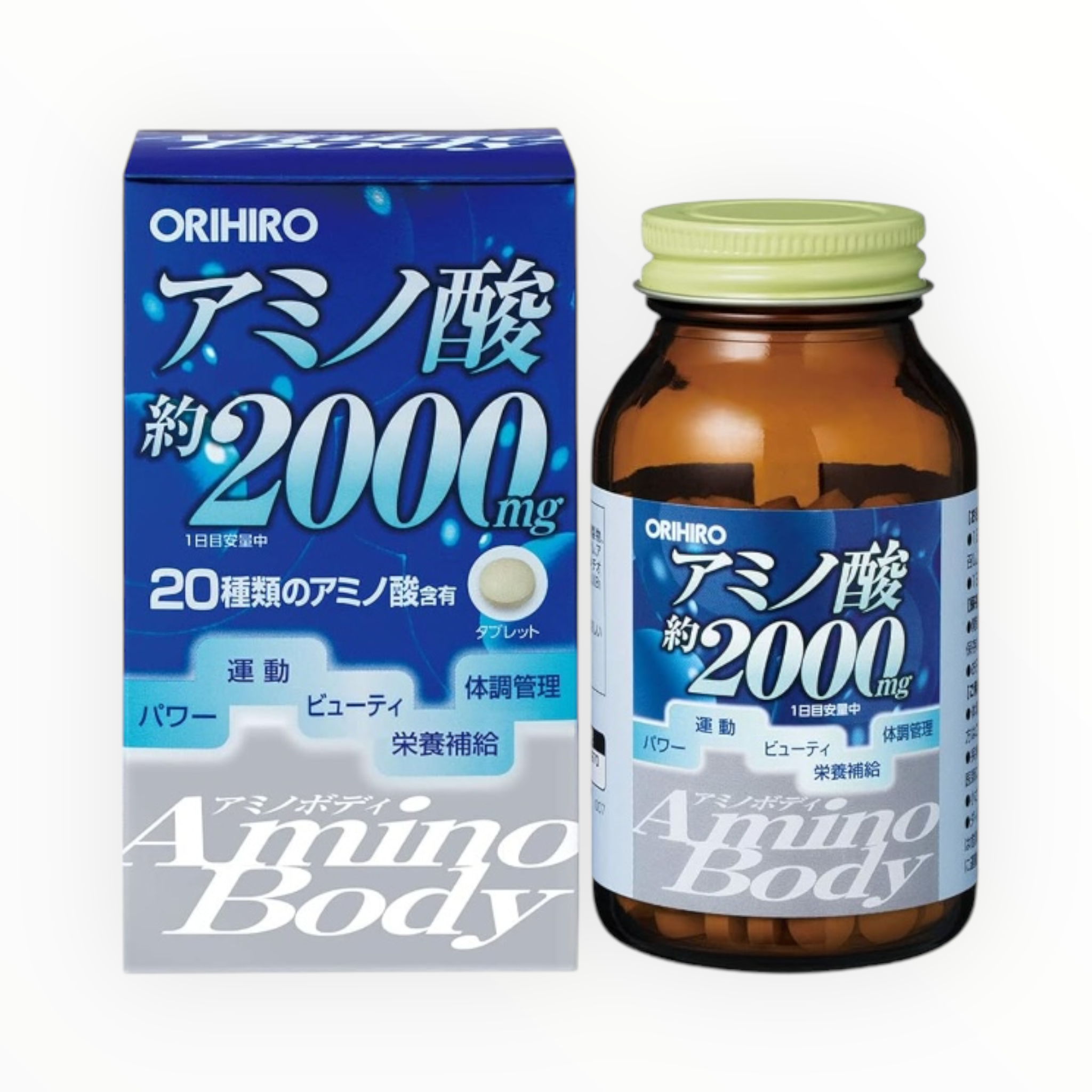 ORIHIRO Amino Body Tablets 250 Tablets (25-Day Supply)