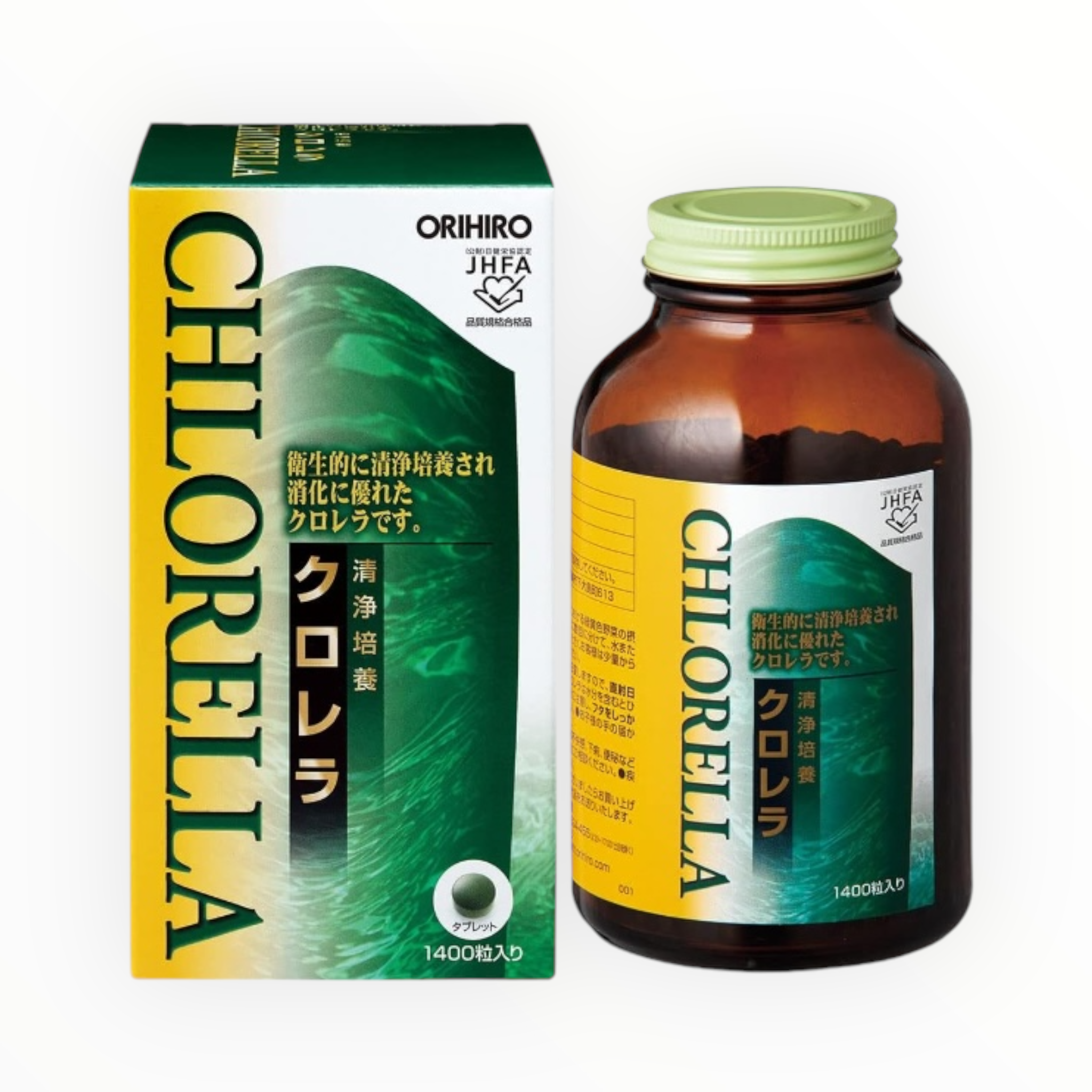 ORIHIRO Chlorella Clean Cultured 1400 Tablets