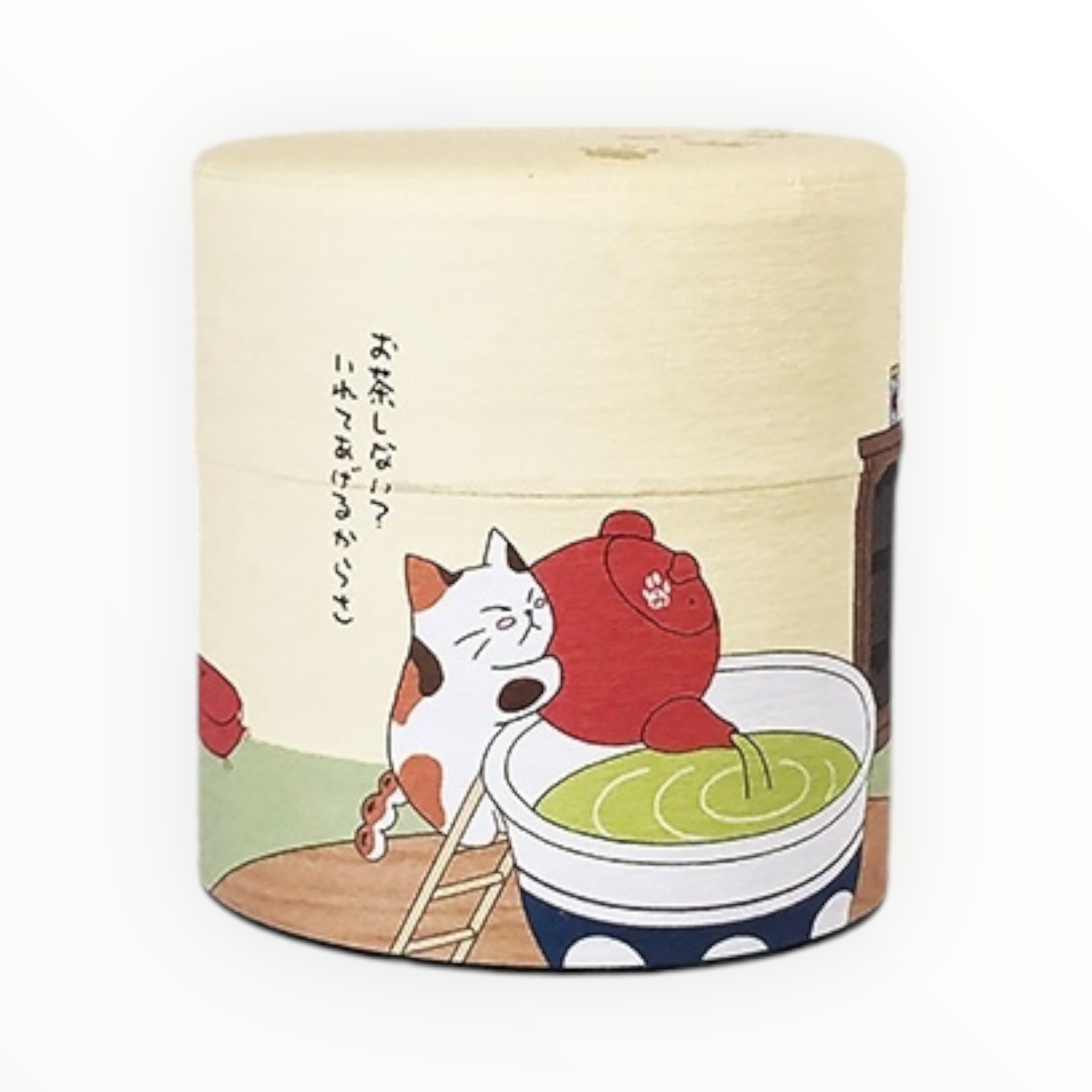 SAIJOEN Kuki Hojicha 30g in Washi Can (Mitarashi-chan Can “Shall We Have Tea?”) - Clear Carton (Loose Leaf)