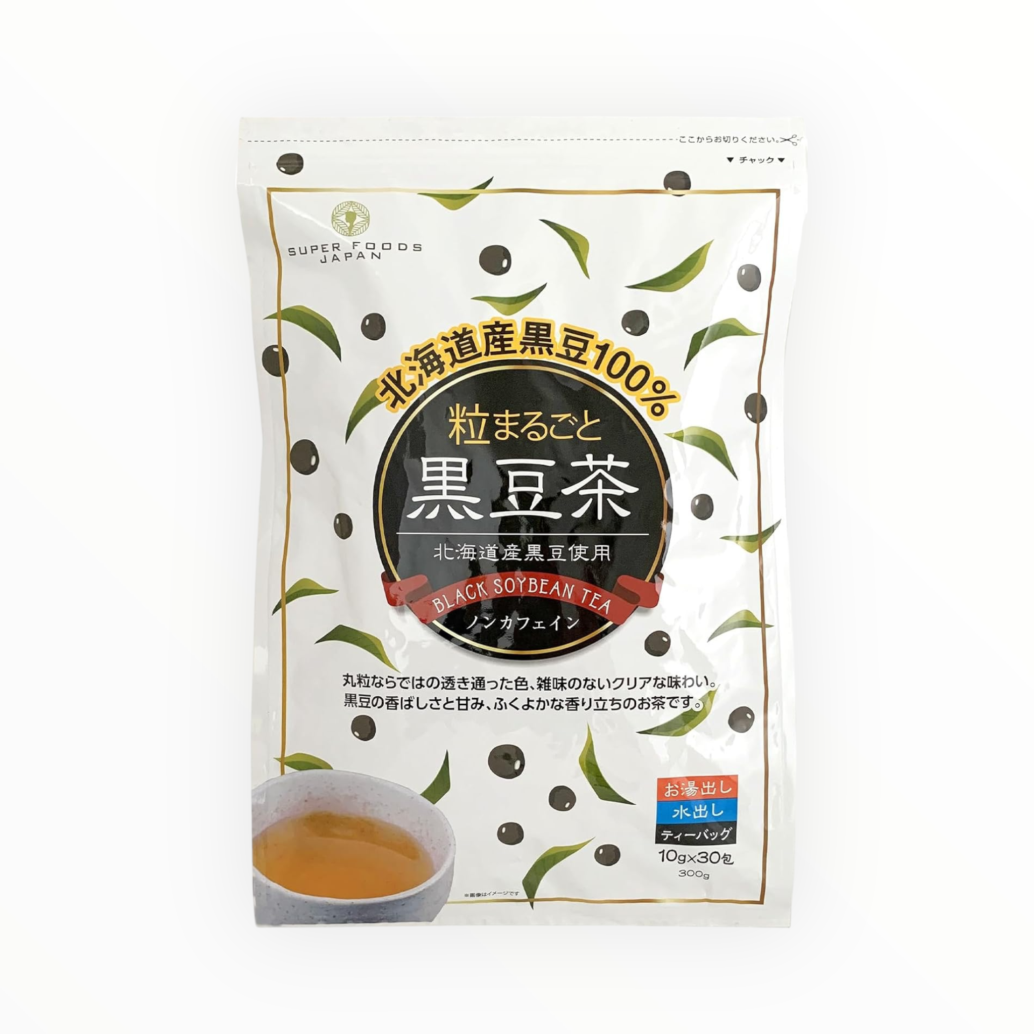 SUPER FOODS JAPAN Whole Black Soybean Tea 300g (10g x 30 Bags)