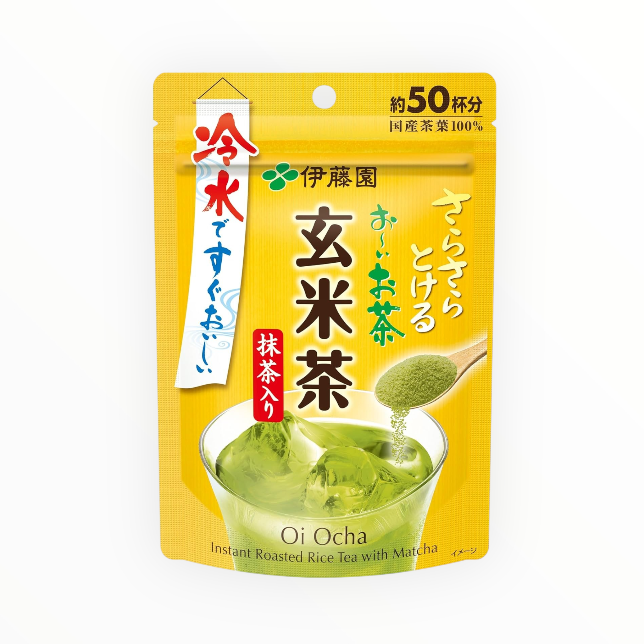 Itoen Oi Ocha Genmaicha Powder 40g with Matcha in Resealable Bag