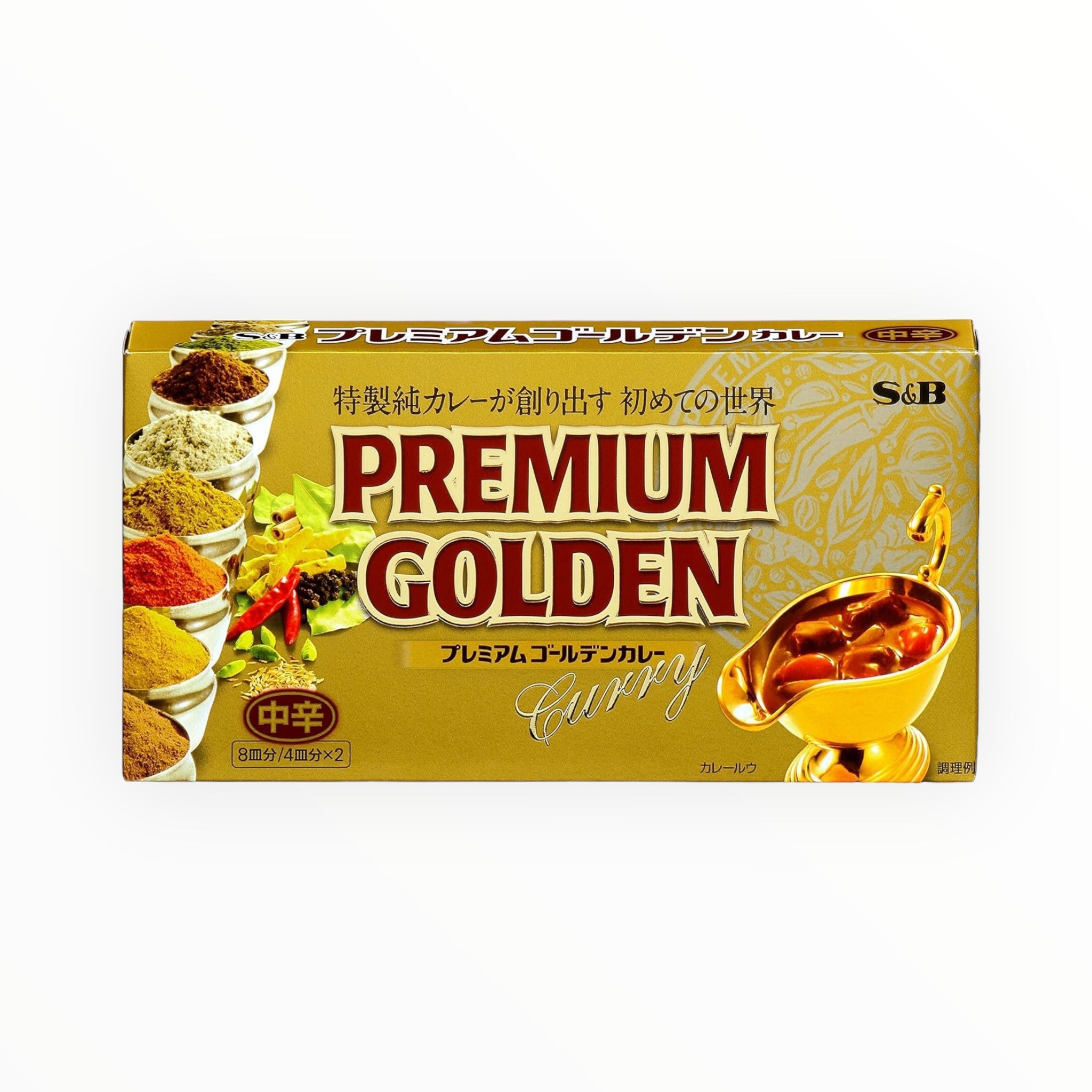 S&amp;B Premium Golden Curry Medium Hot 160g