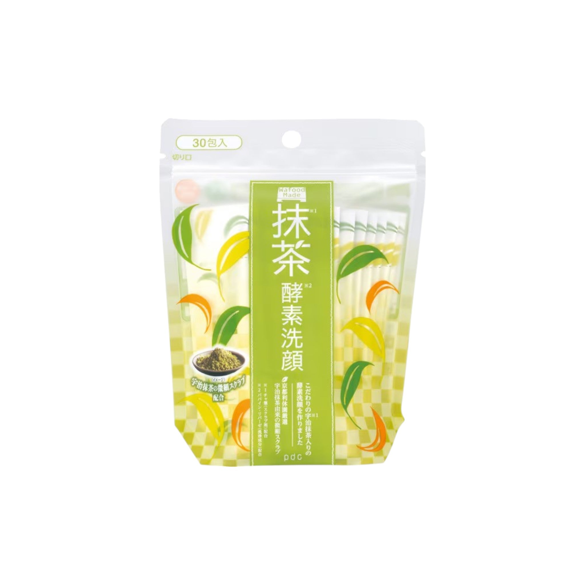 Wafood Made Uji Matcha Enzyme Face Wash 0.4g × 30 Sachets (1 Pack)