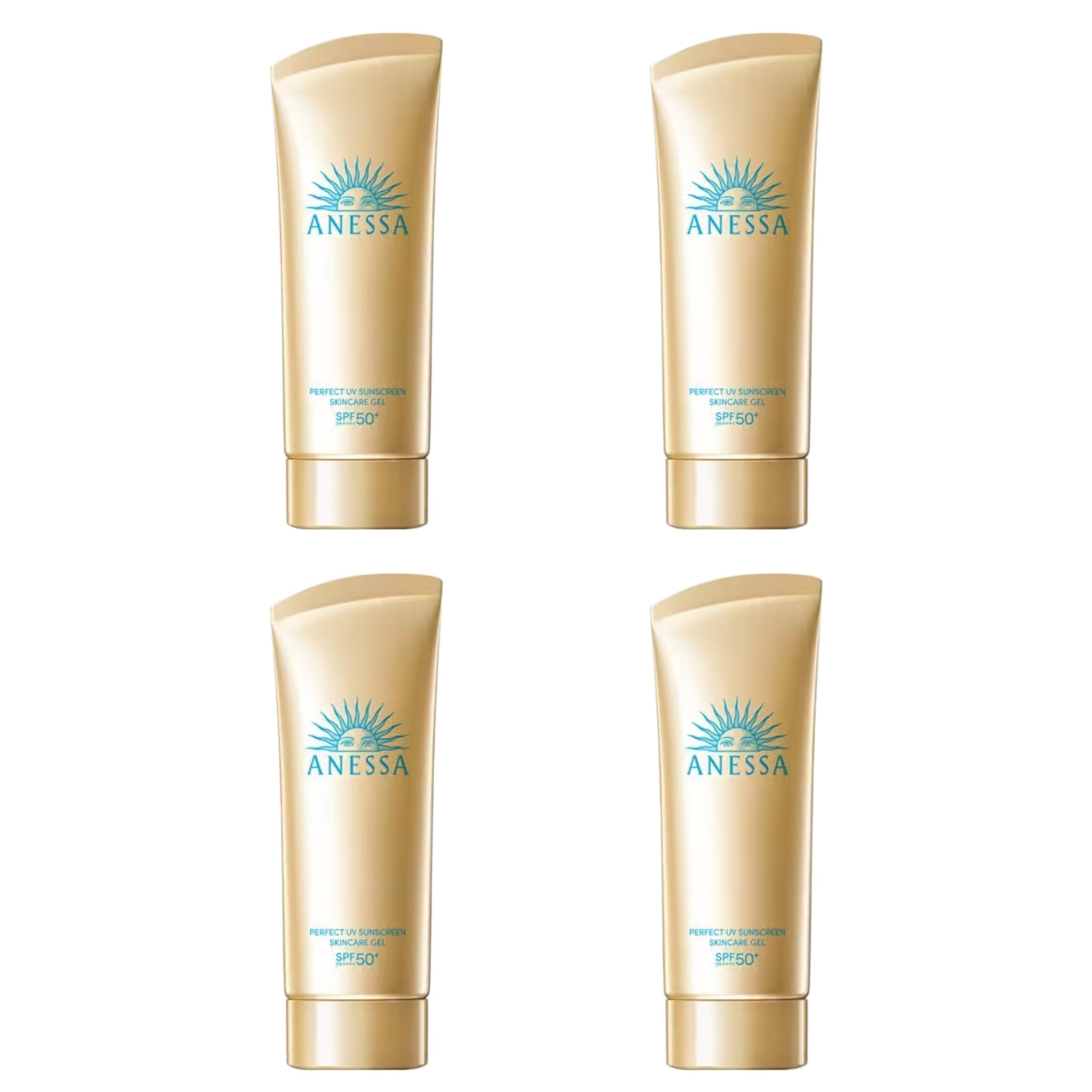ANESSA Perfect UV Skincare Gel NA 90g SPF50+ PA++++ (4 Packs)