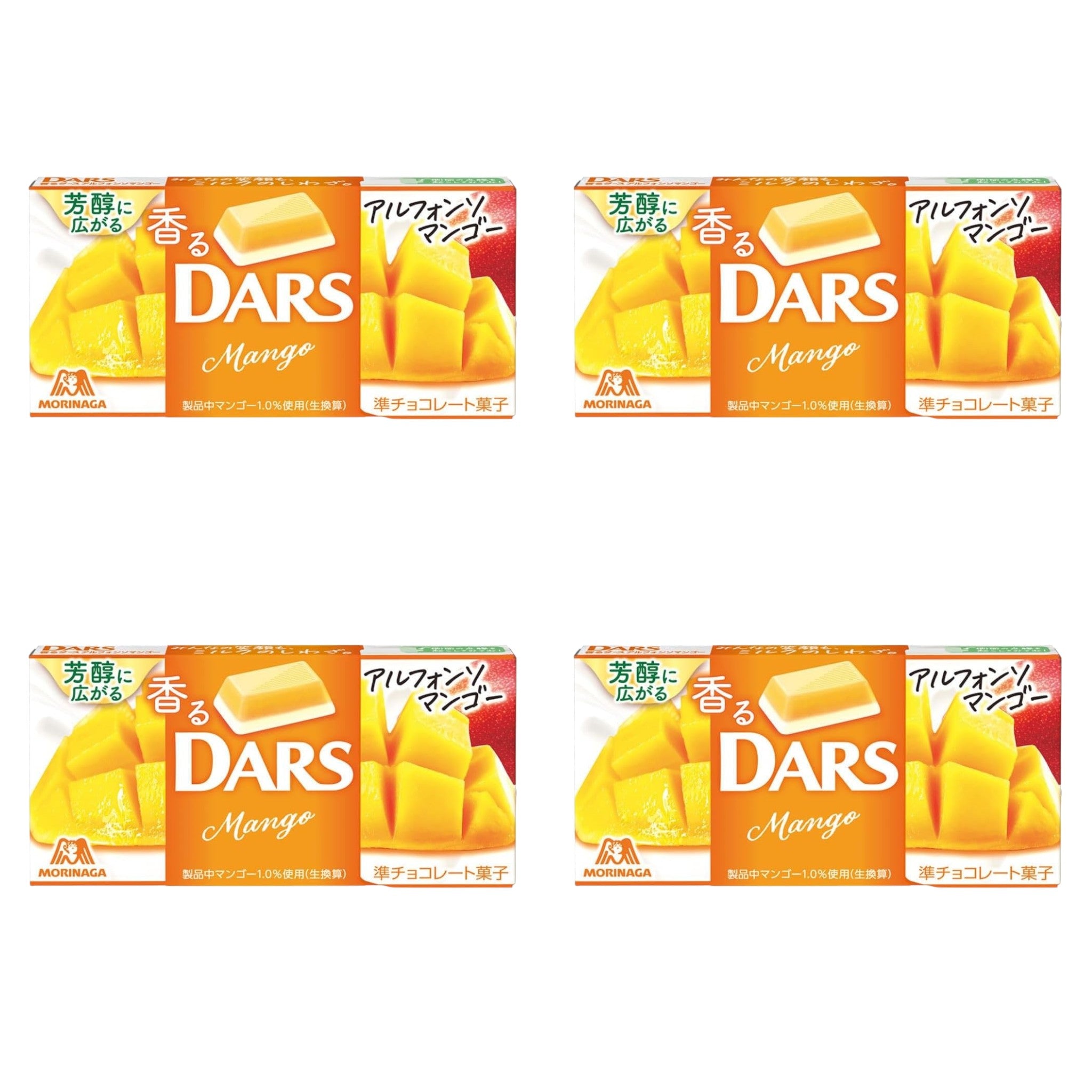 Morinaga DARS Alfonso Mango Chocolate 12 Pieces – 4 Packs