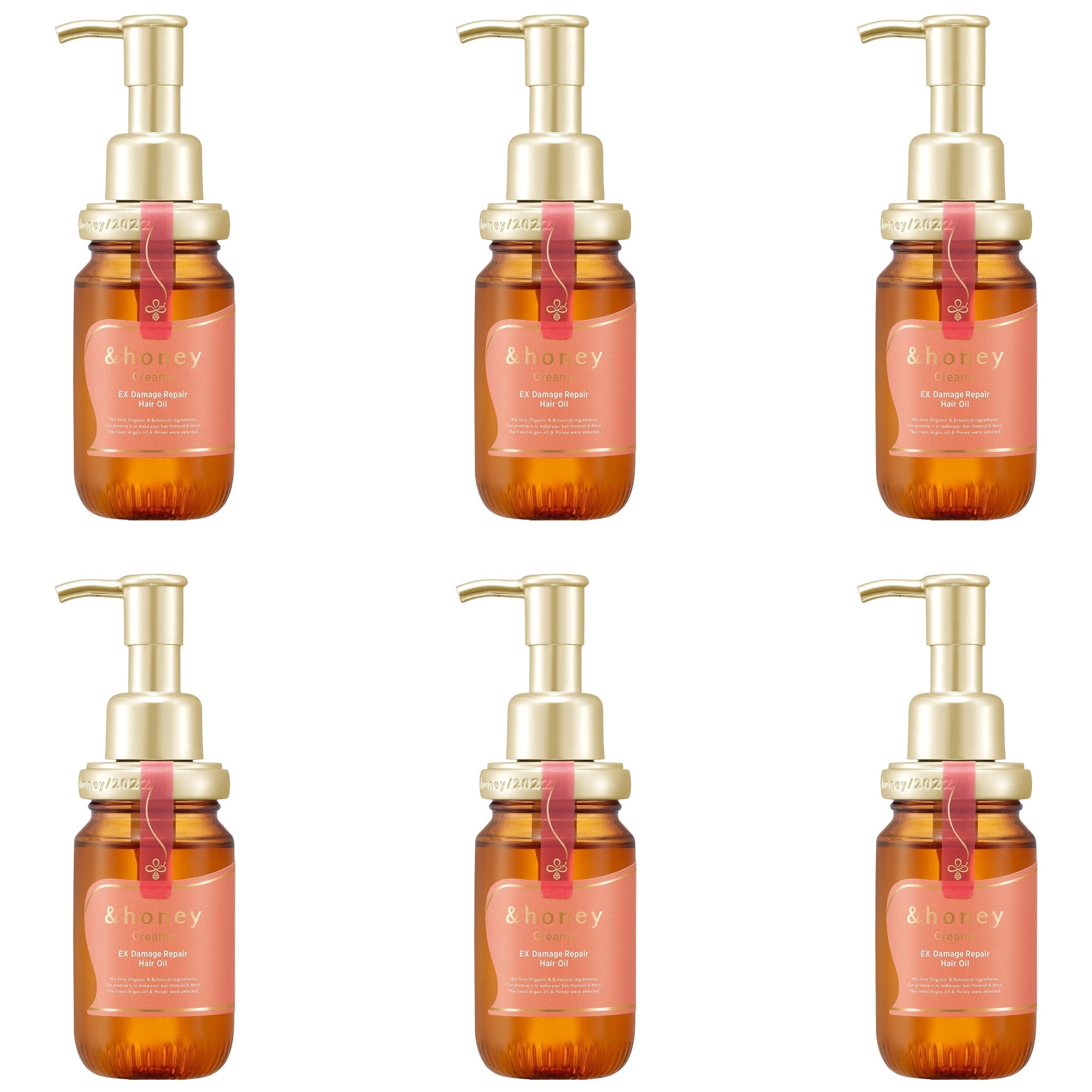 &honey Creamy EX Damage Repair Hair Oil 3.4 fl oz (100mL) × 6