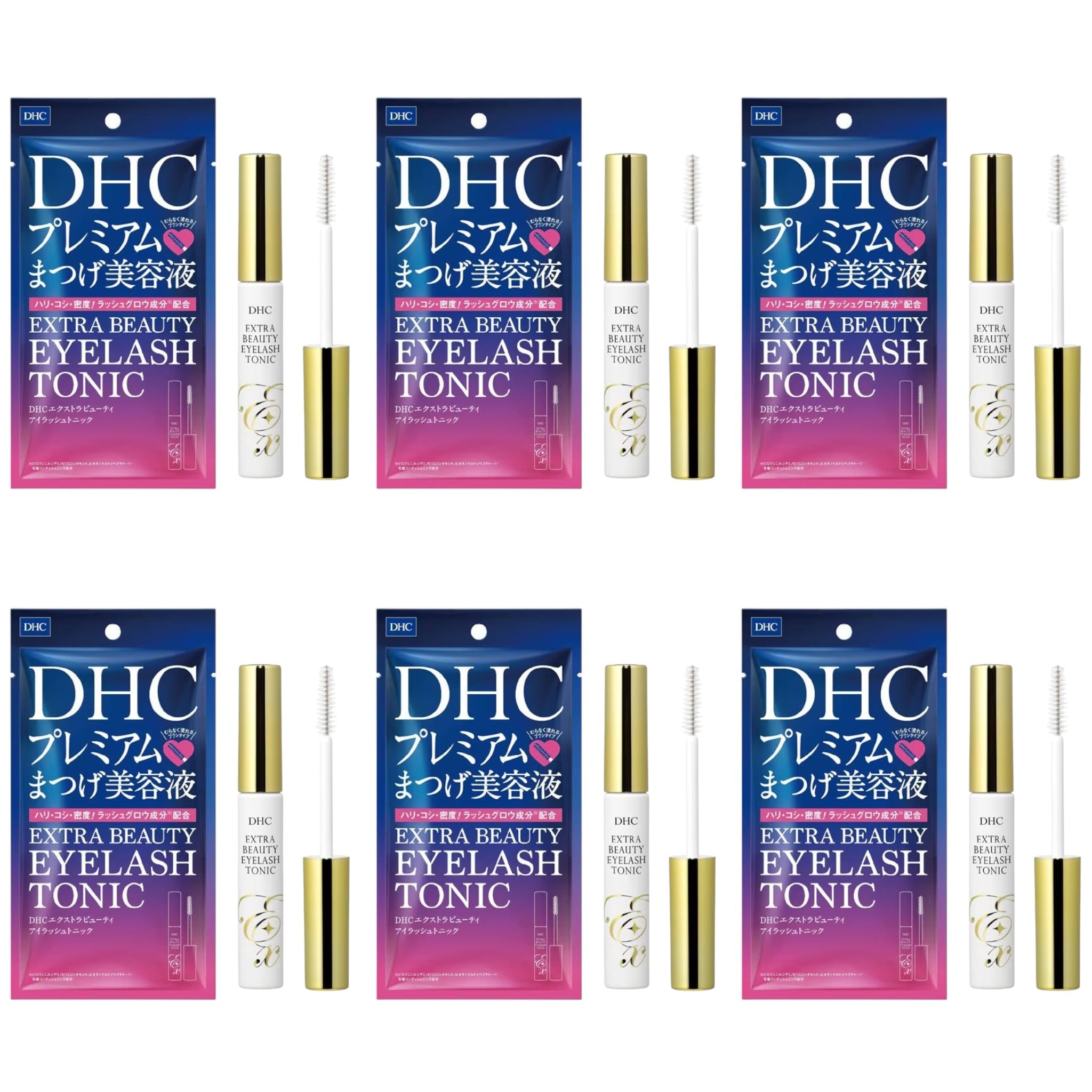 DHC Extra Beauty Eyelash Tonic 0.21 fl oz (6.5mL) × 6