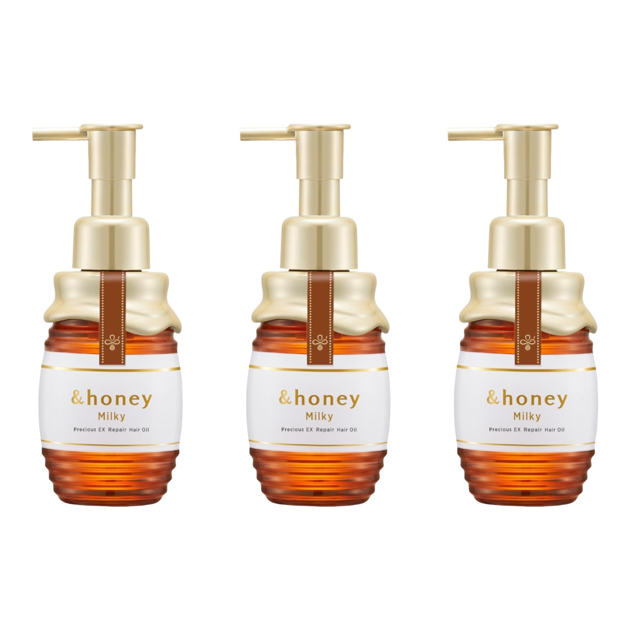 &honey Milky Precious EX Repair Hair Oil Creamy 3.5 fl oz (105mL) × 3