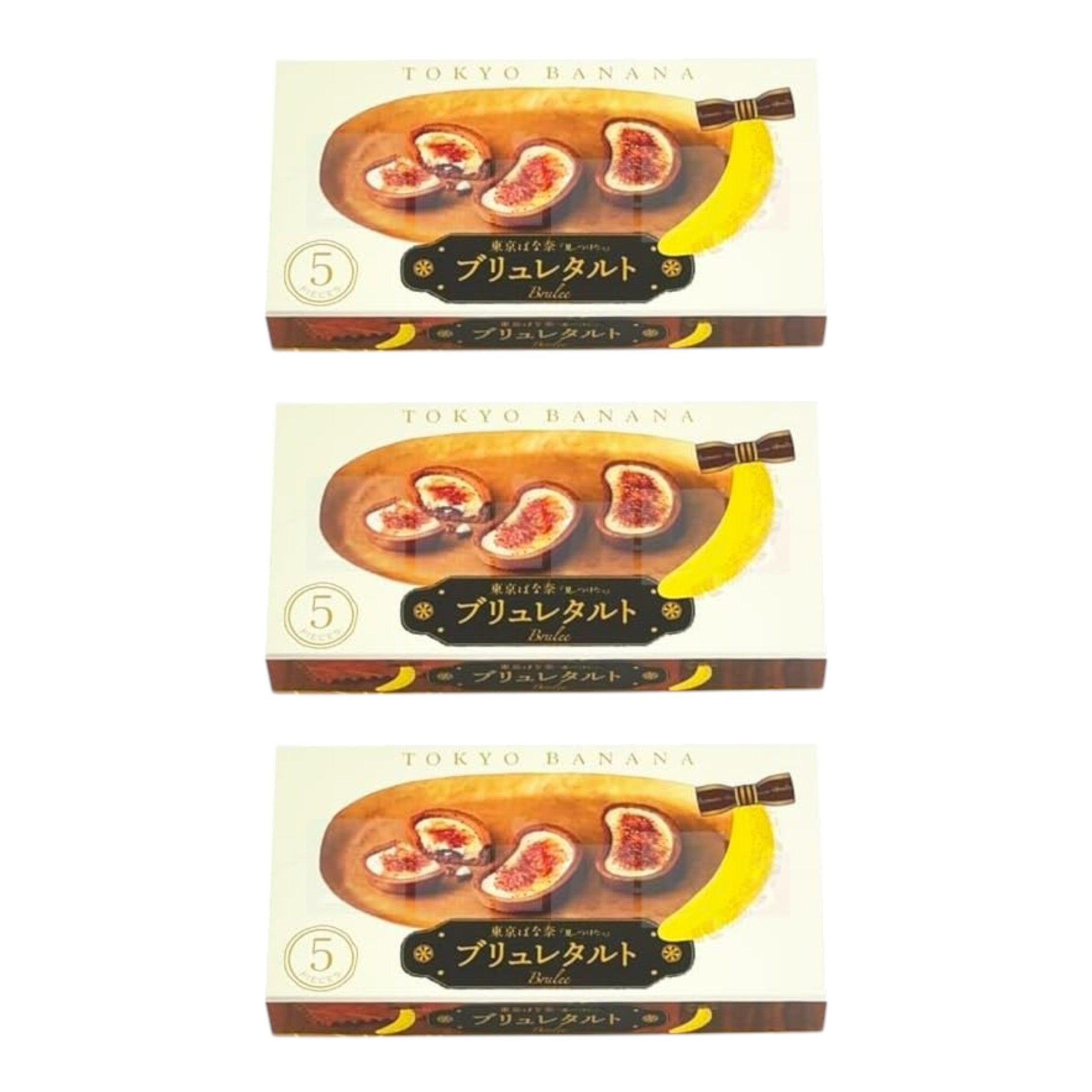Tokyo Banana Brulee Tart 5 Pieces – 3 Packs