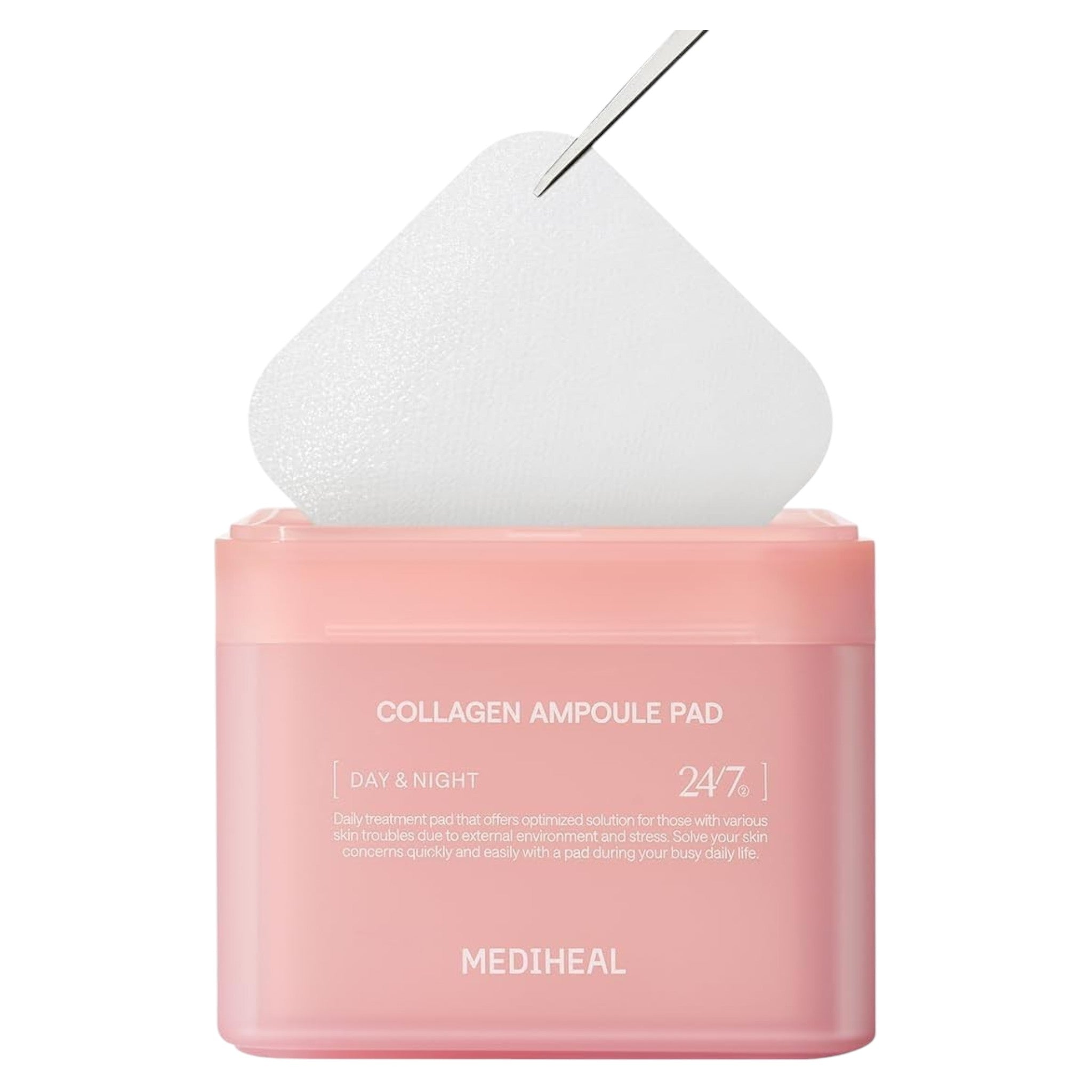 MEDIHEAL Square Toner Pad Collagen 100 Pads 170mL (1–6 Packs)