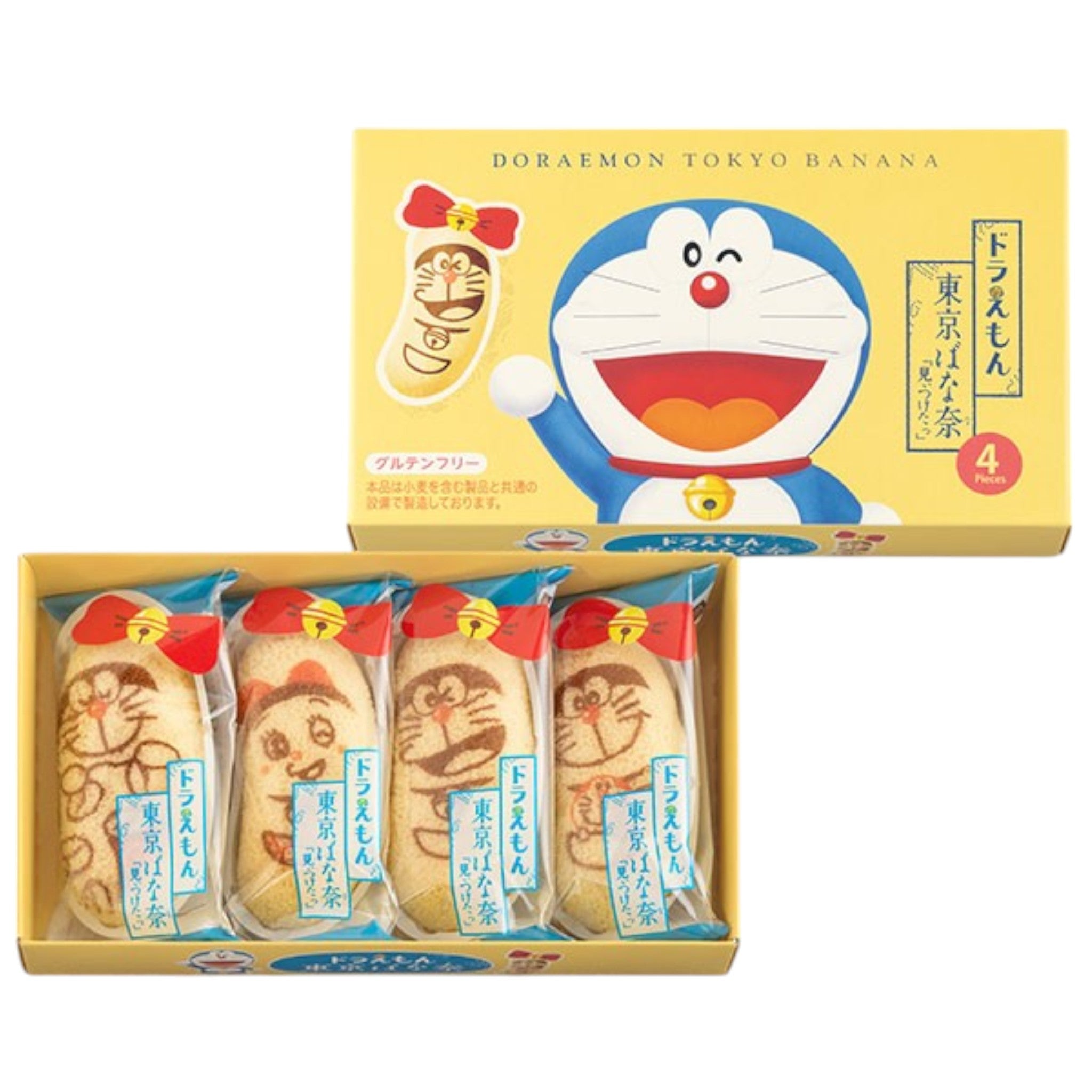 Tokyo Banana Doraemon Miitsuketa 4 Pieces (1 Pack)