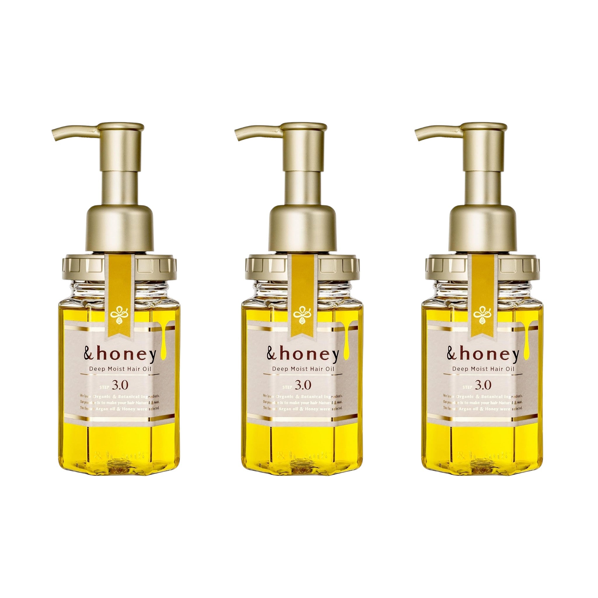 &honey Deep Moist Hair Oil 3.0 3.4 fl oz (100mL) × 3