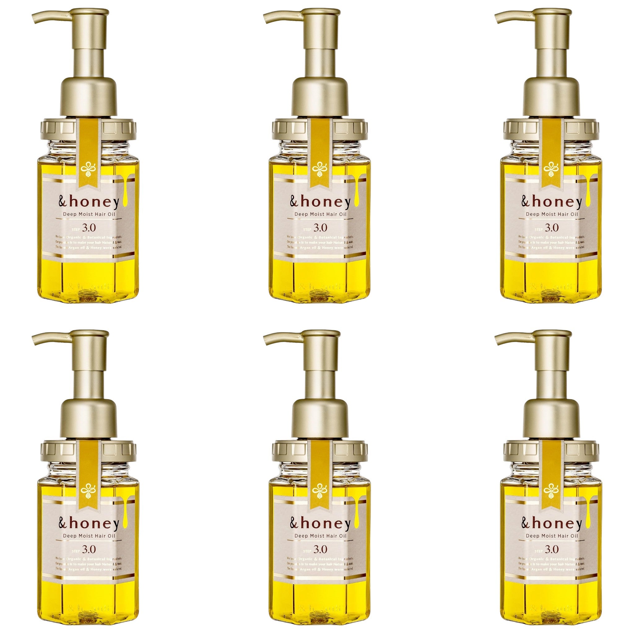 &honey Deep Moist Hair Oil 3.0 3.4 fl oz (100mL) × 6