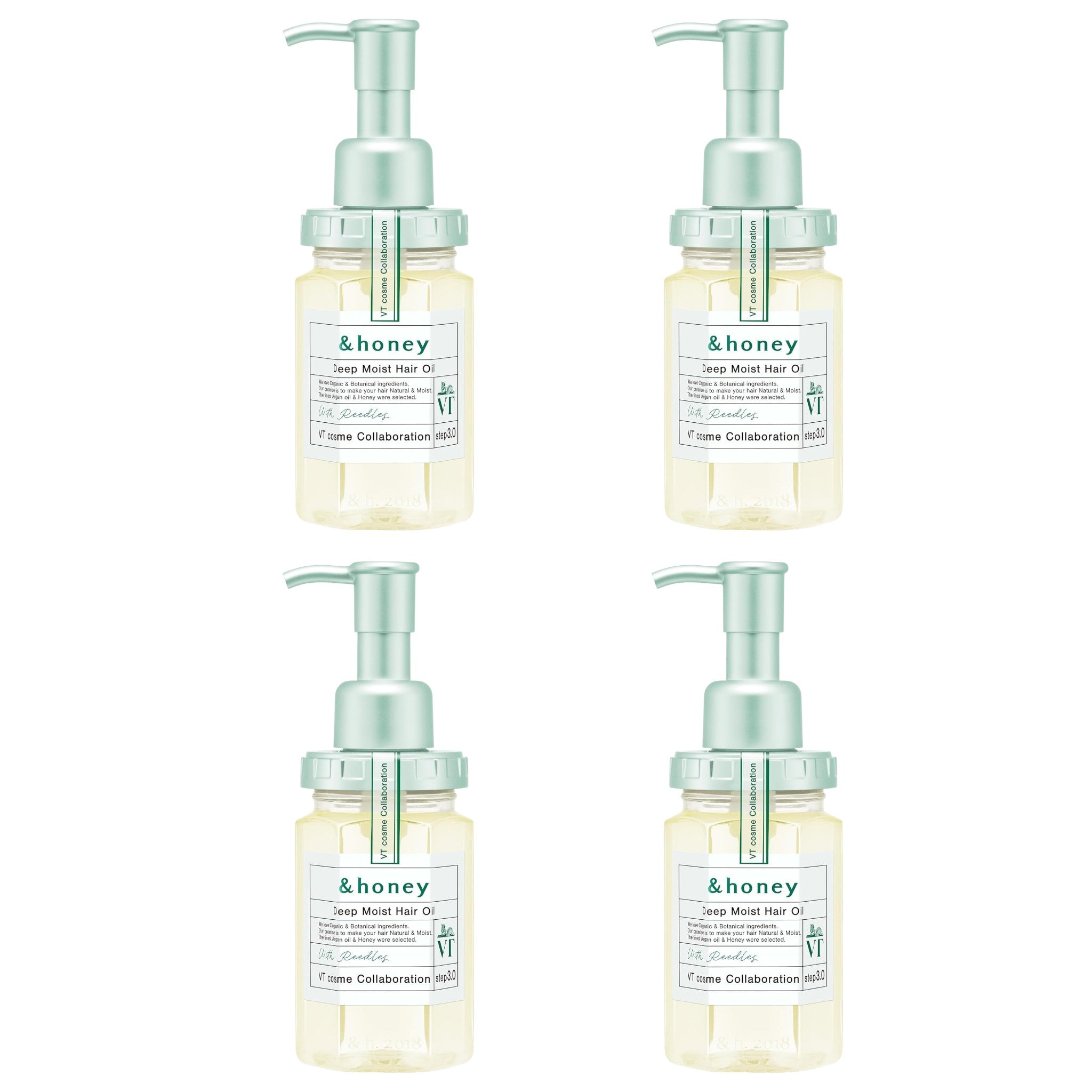 &honey Deep Moist Hair Oil 3.4 fl oz (100mL) × 4