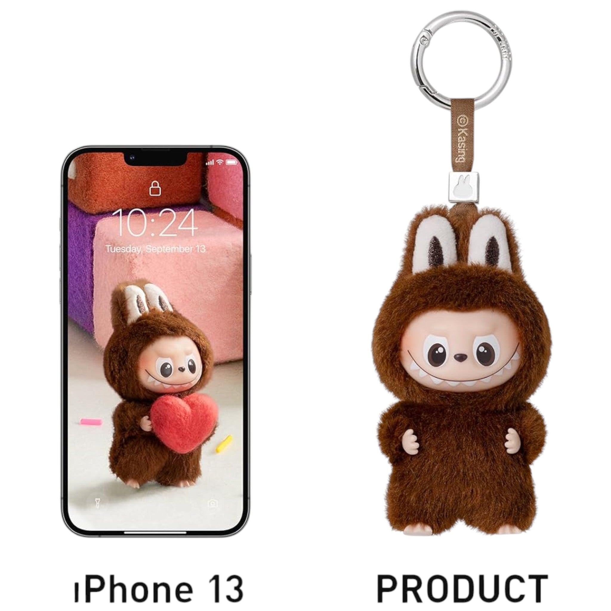 POP MART Labubu Die Monster PIN für Liebe Vinyl Plüsch Anhänger Blind Box Einzelbox