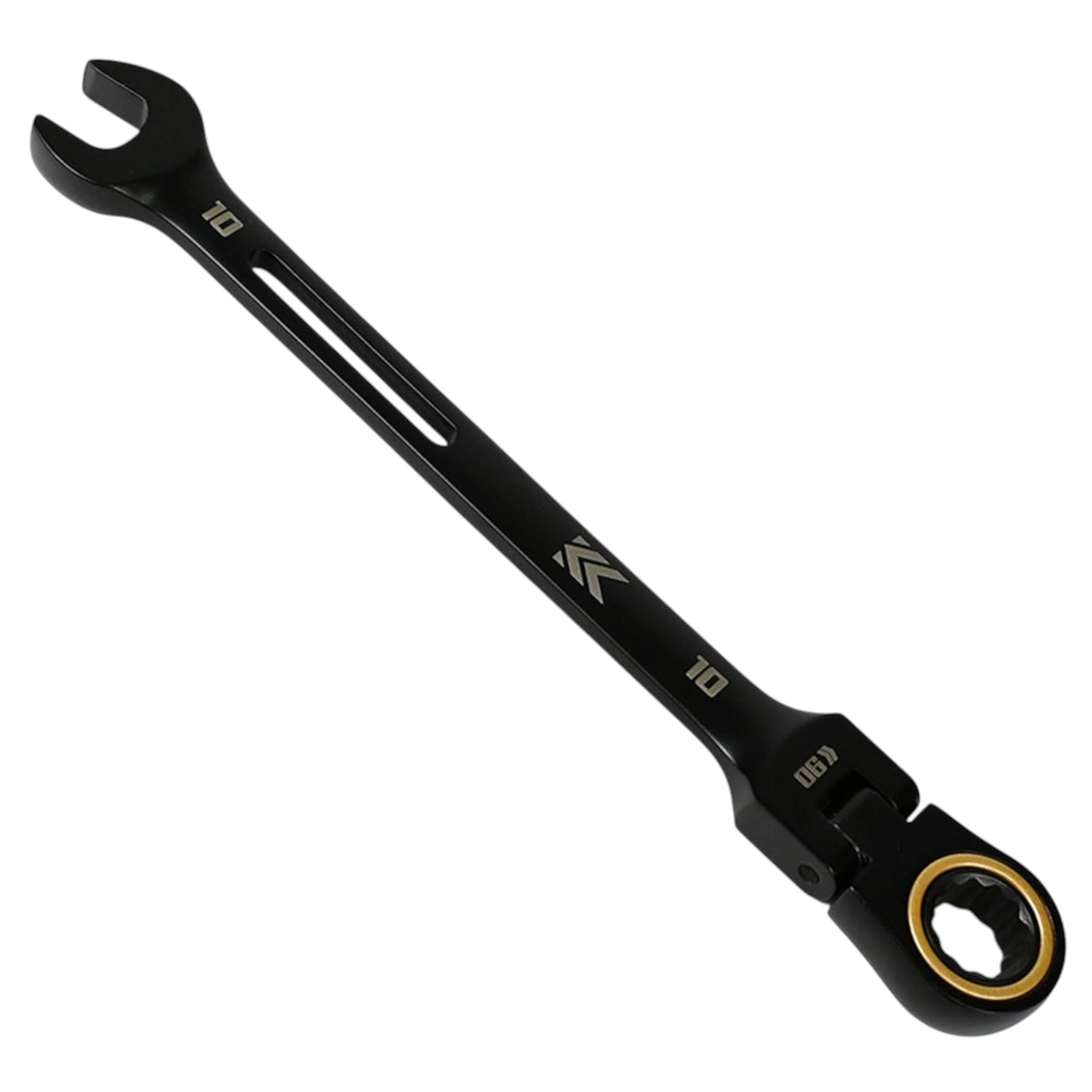 Fujiya Flex-Head Ratchet Wrench Black Gold 10mm CWL-10-BG