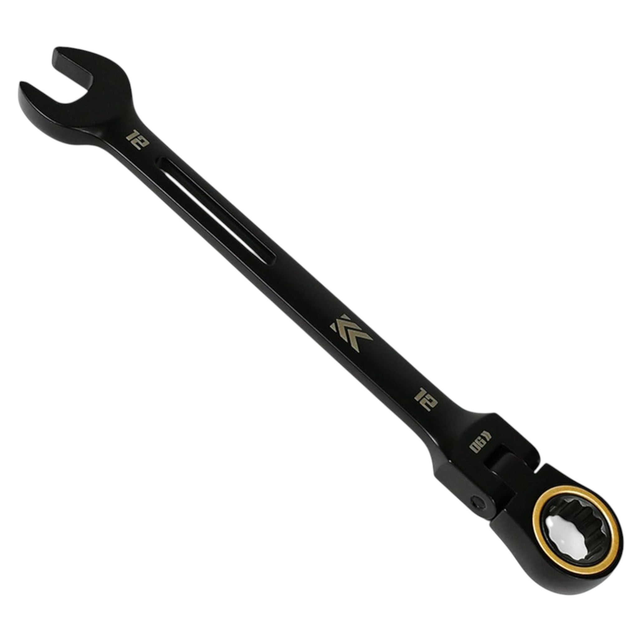 Fujiya Flex-Head Ratchet Wrench Black Gold 12mm CWL-12-BG