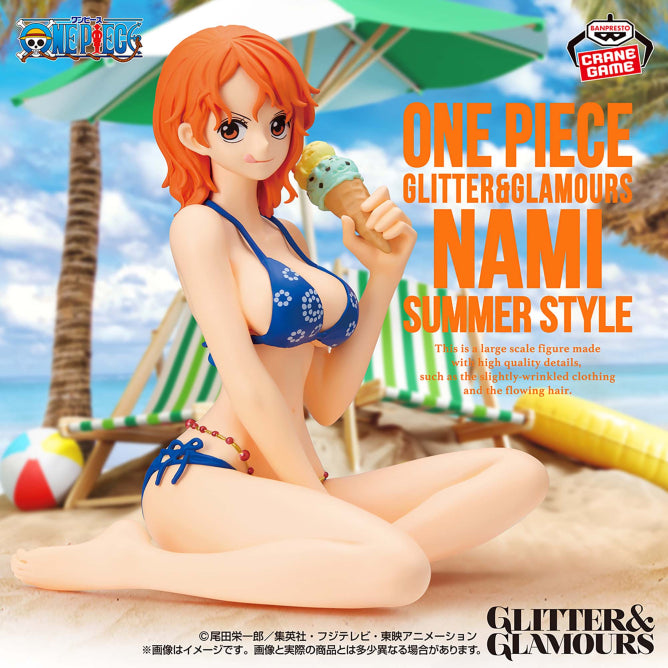 One Piece Nami Summer Style GLITTER and GLAMOURS Prize Figure