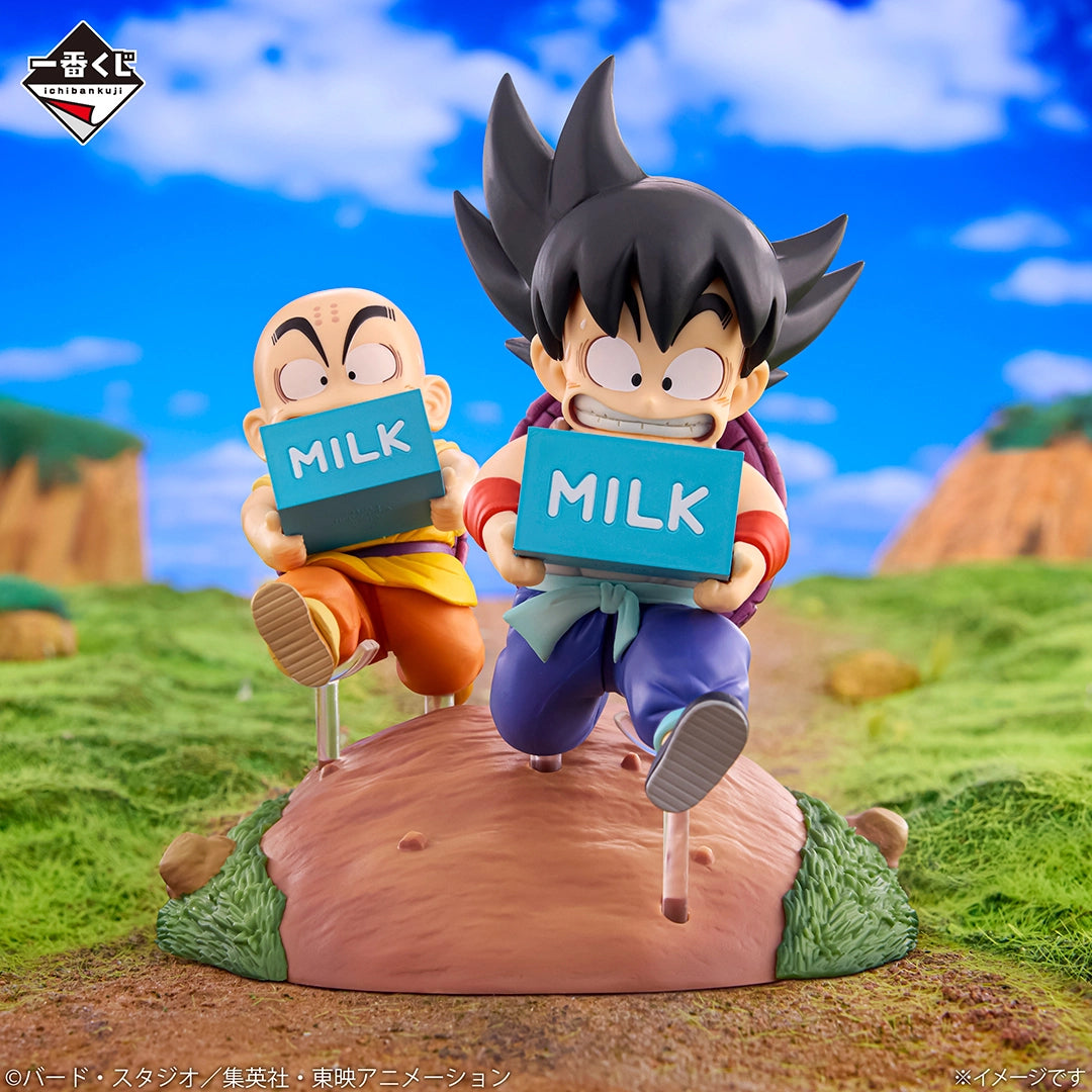 Ichiban Kuji Dragon Ball Son Goku & Krillin Milk Delivery Prize A Figure