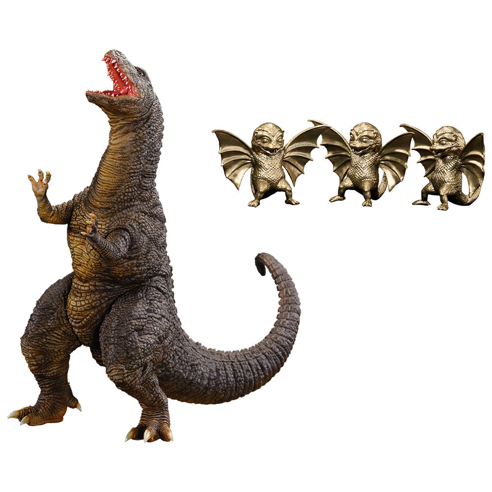 Ichiban Kuji Godzilla C Prize Godzillasaurus Figure with Mini Dorat Figures Set